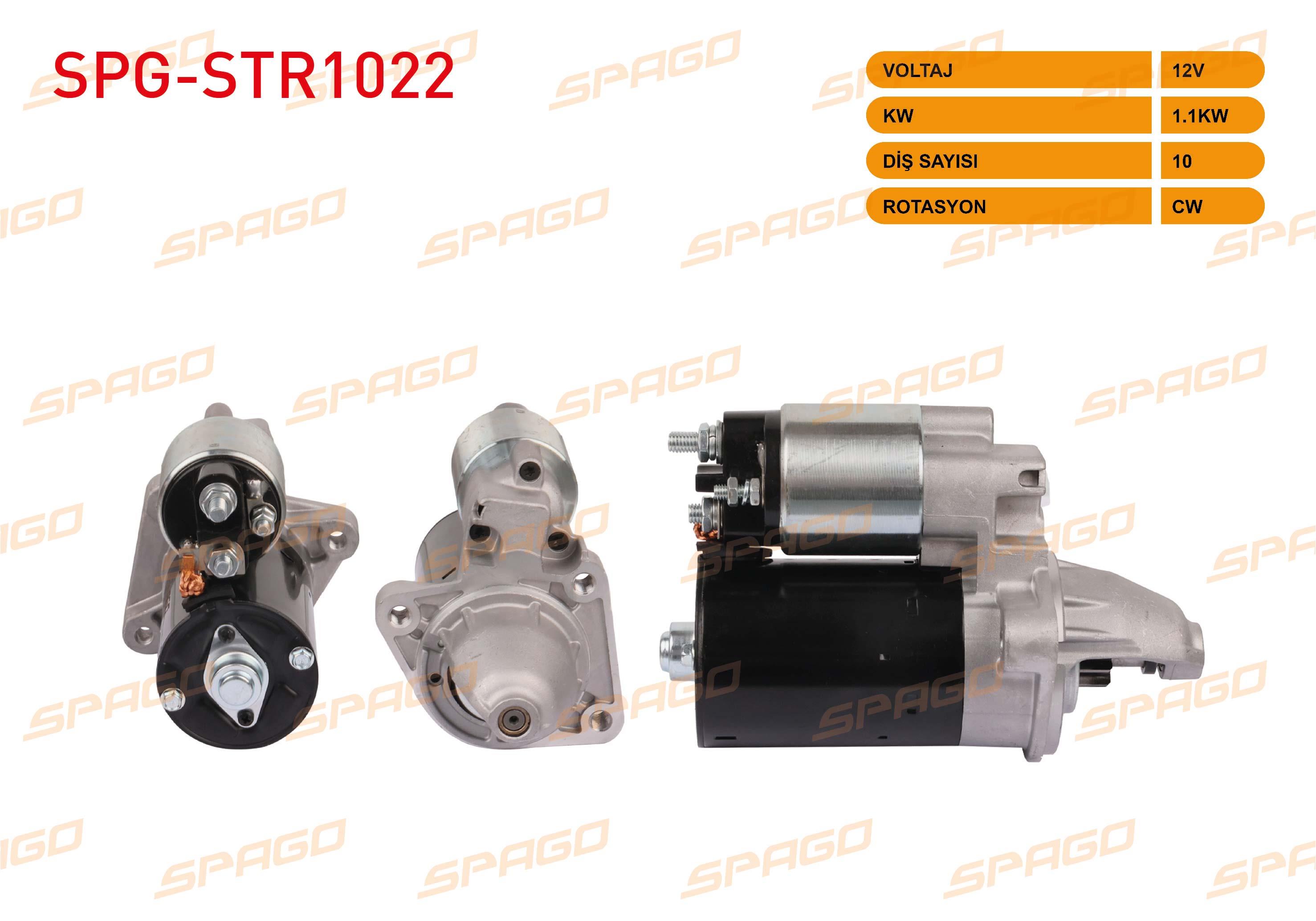 MARS MOTORU 12V/1.1KW 10 DIS CW (STR6815) FORD FOCUS I 1.6 1998-2004 / FIESTA IV 1.4 - 1.6 1995-2002 /  FUSION 1.4 - 1.6 2002-2012