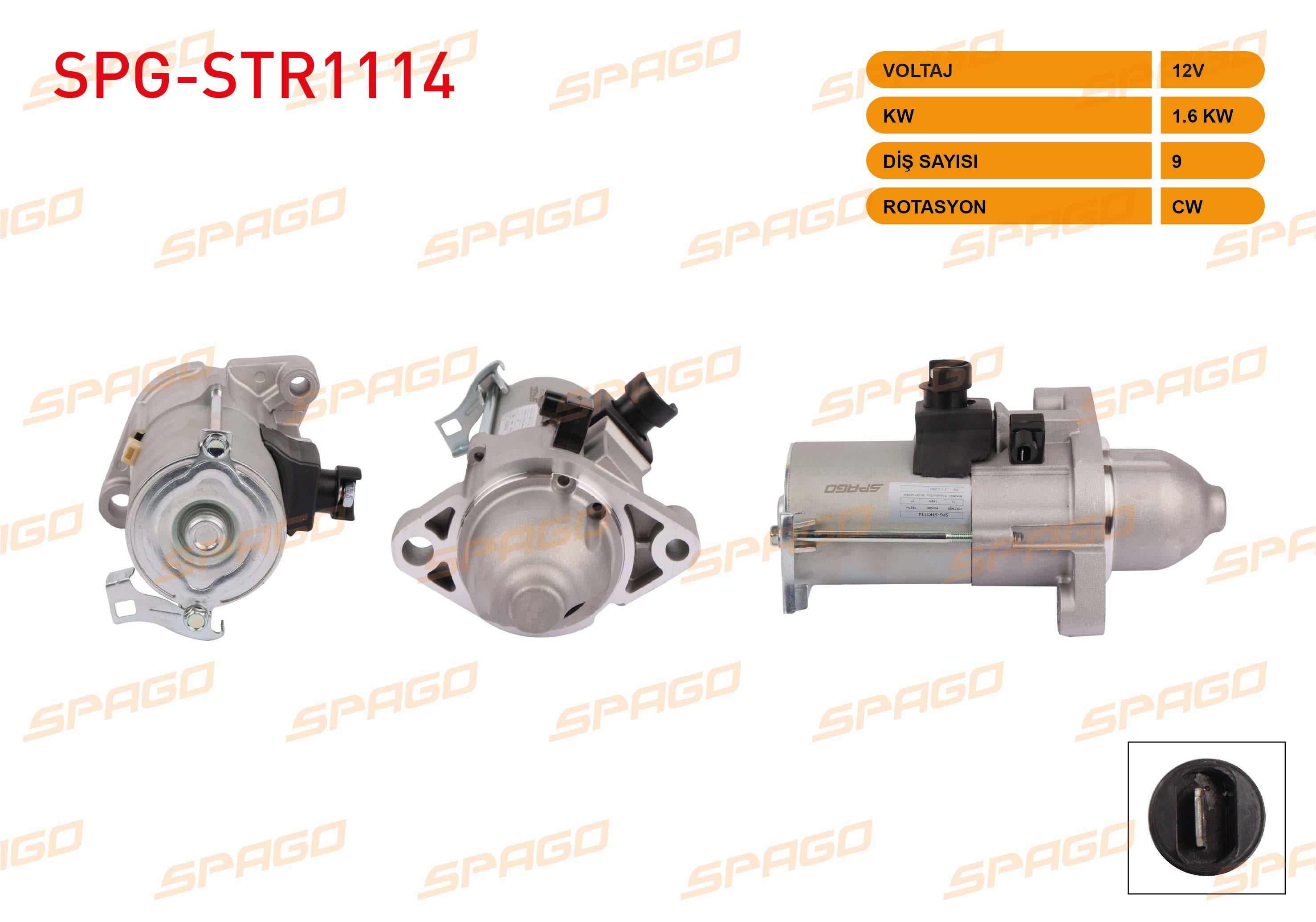 MARS MOTORU 12V/1.6 KW 9 DIS CW (STR4835) HONDA ACCORD VII 2.0 - 2.4 2003-2008