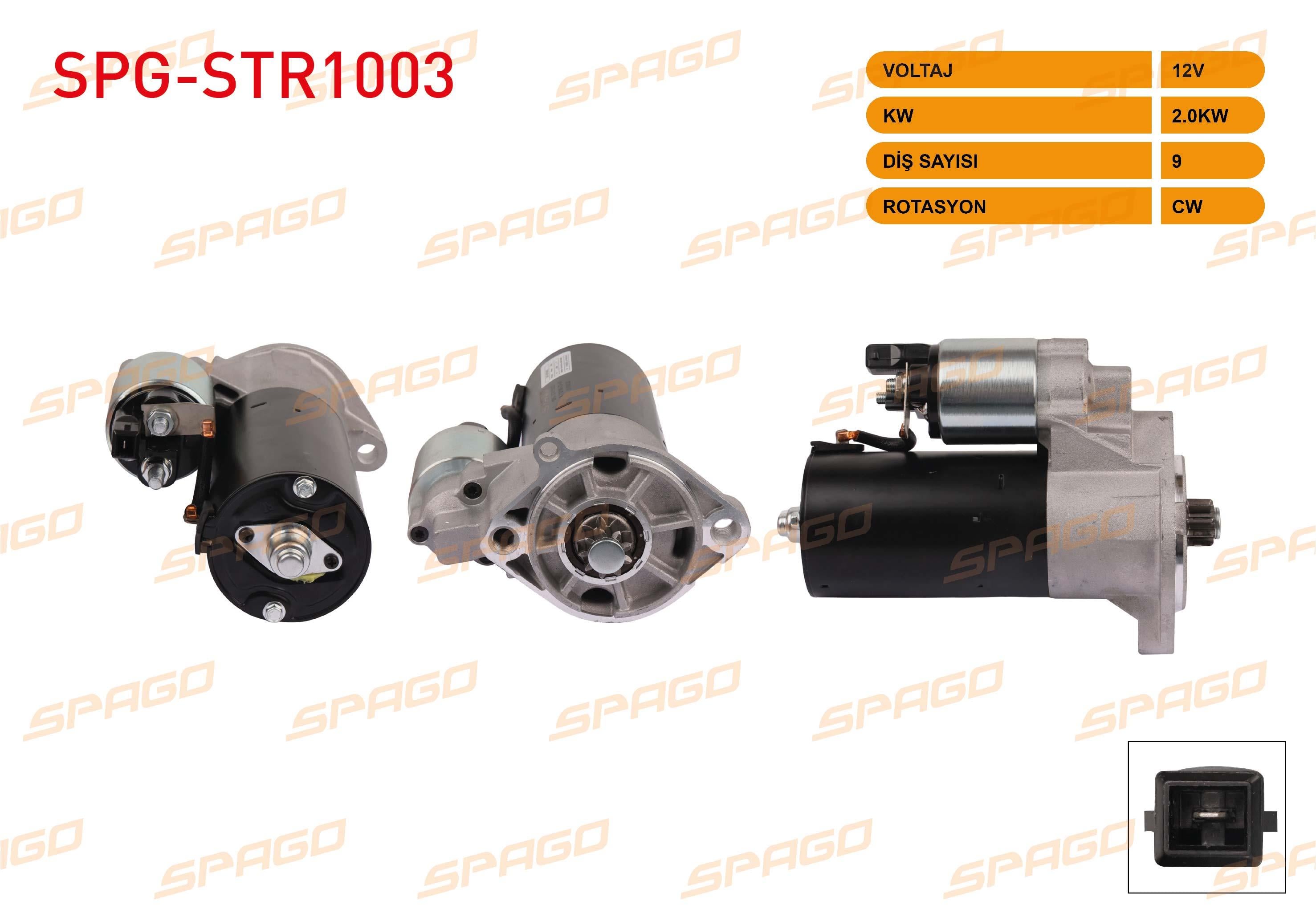 MARS MOTORU 12V/2.0KW 9 DIS CW M12X2 VOLKSWAGEN LT35 2.5 TDI 1996-2006