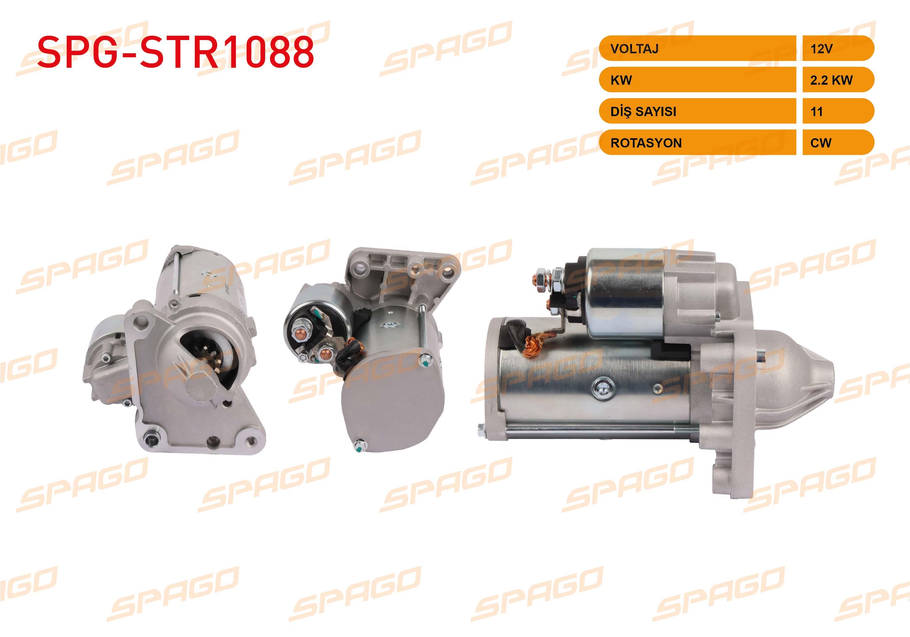 MARS MOTORU 12V/2.2 KW 11 DIS CW (STR3190) PEUGEOT 2008 1.6 BLUEHDI 2014- / 3008 1.6 HDI 2009-2016 / CITROEN C3 AIRCROSS II 1.5, 1,6 BLUEHDI 2017- / DS3 1.6 HDI 2009-2015 / DS4 1.6 HDI 2011-2015