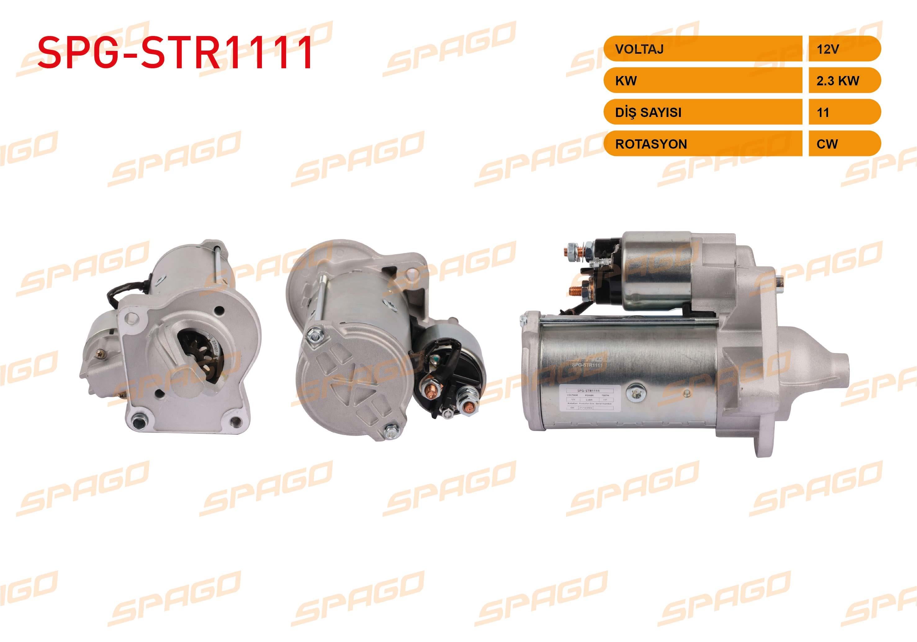 MARS MOTORU 12V/2.3 KW 11 DIS CW (STR3490) VOLVO C30 1.6 D 2006-2012 / S40 2010-2012 / S60 2011-2015 / V50 2010-2012 / V60 2011-2015 / V70 2011-2015