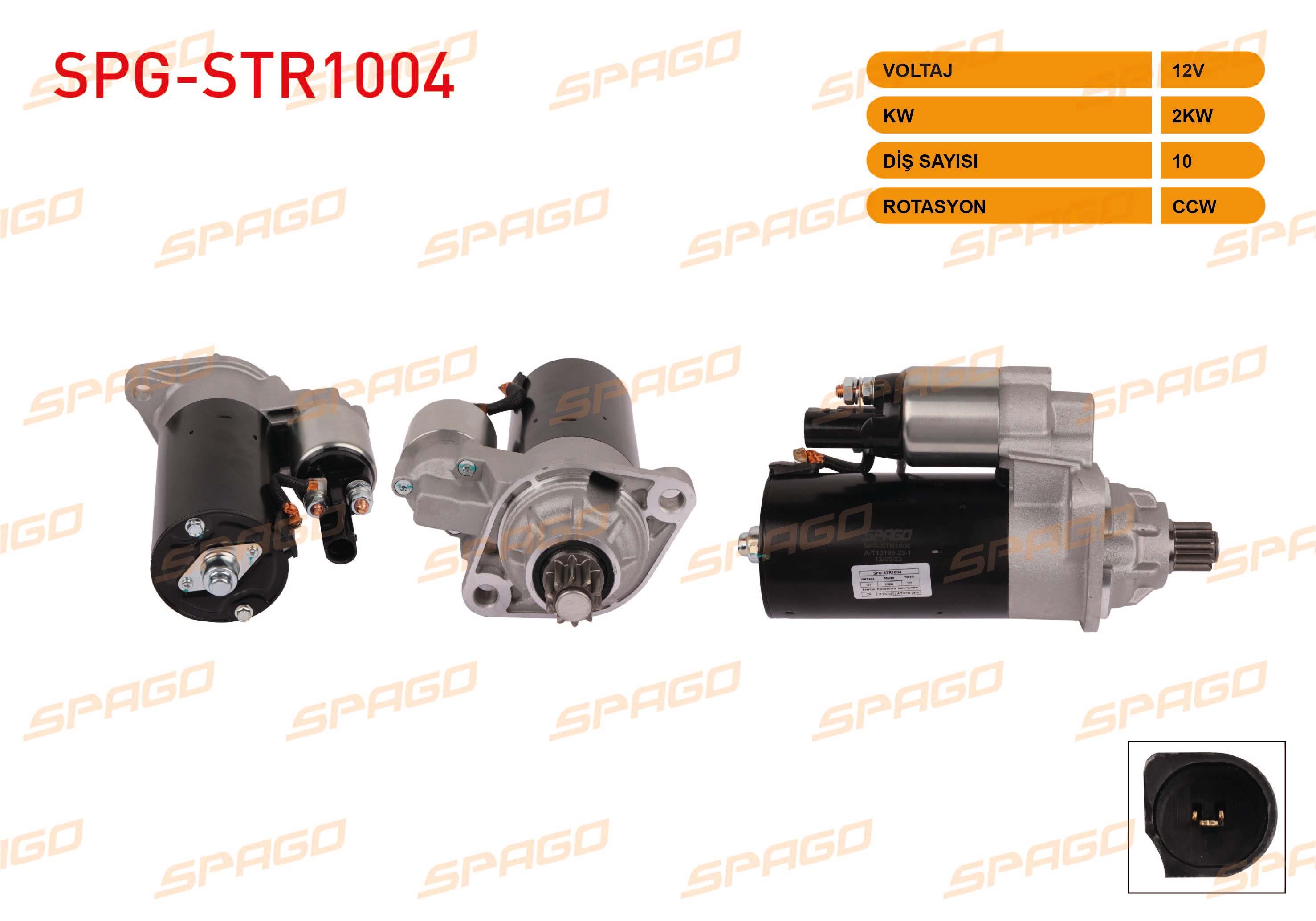 MARS MOTORU 12V/2KW 10 DIS CCW VOLKSWAGEN TRANSPORTER T5 2.5 TDI 2003-2011