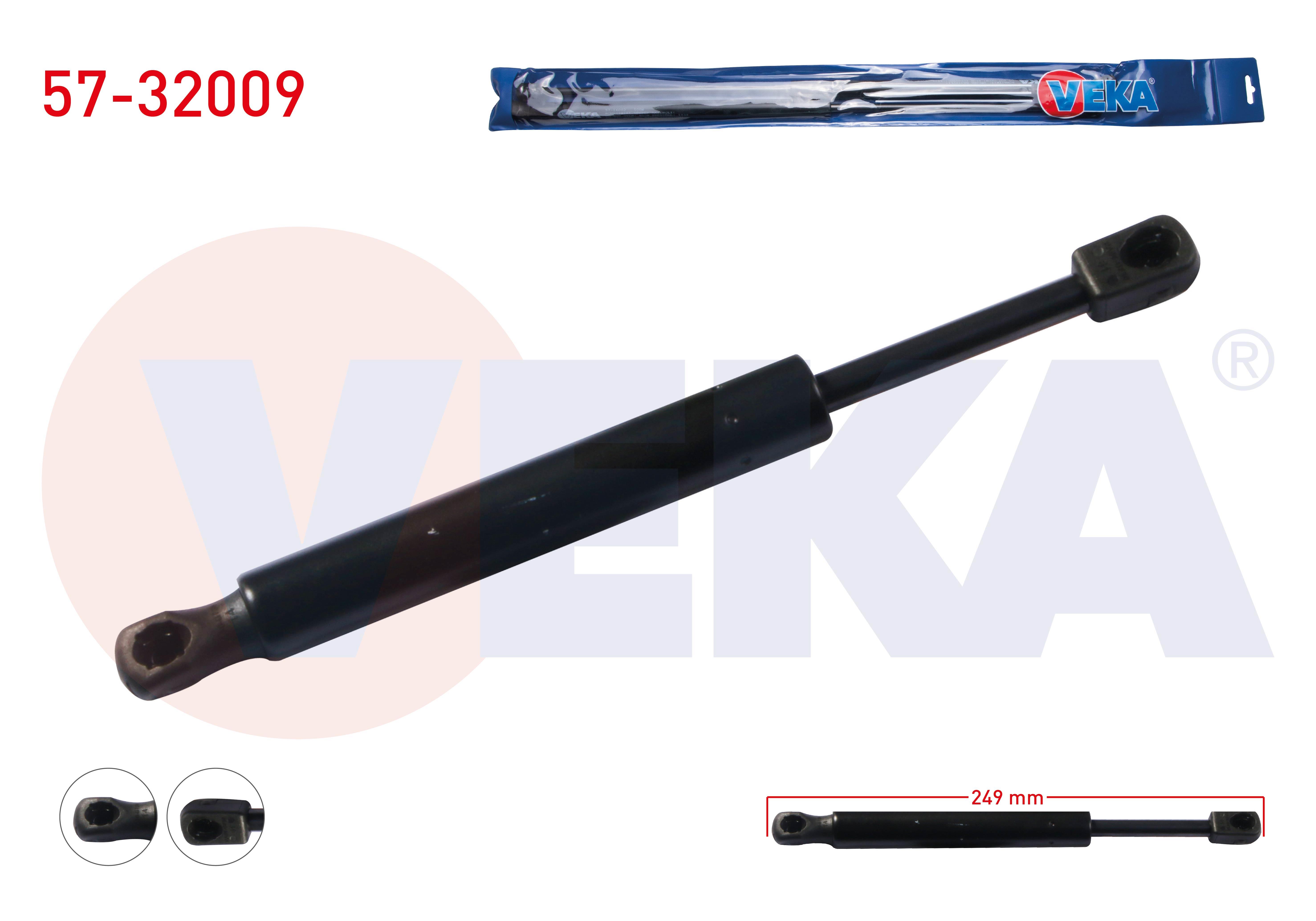 MOTOR KAPUT AMORTISORU 249mm/850N OPEL VECTRA B 1995-2003