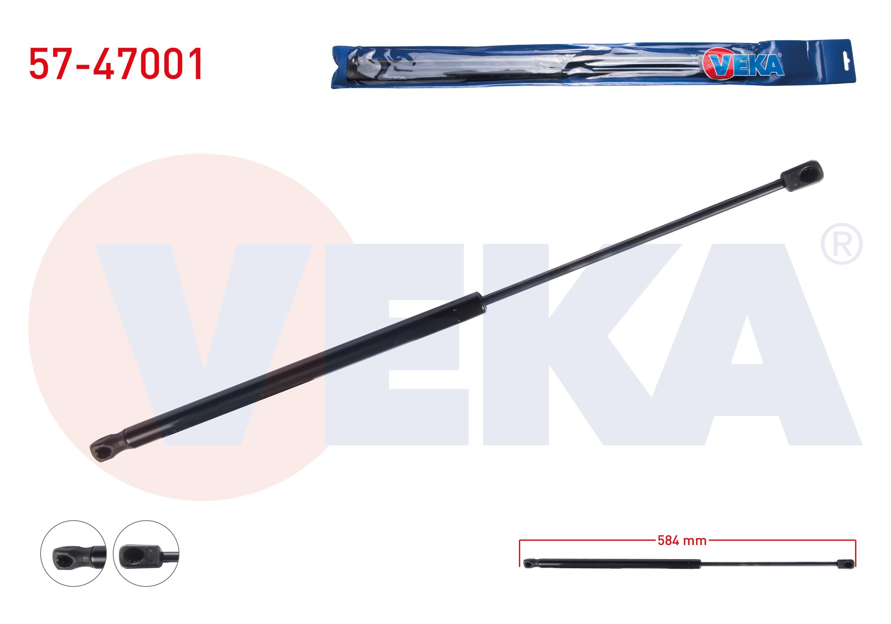 MOTOR KAPUT AMORTISORU 584mm/400N DACIA LOGAN II 2012-