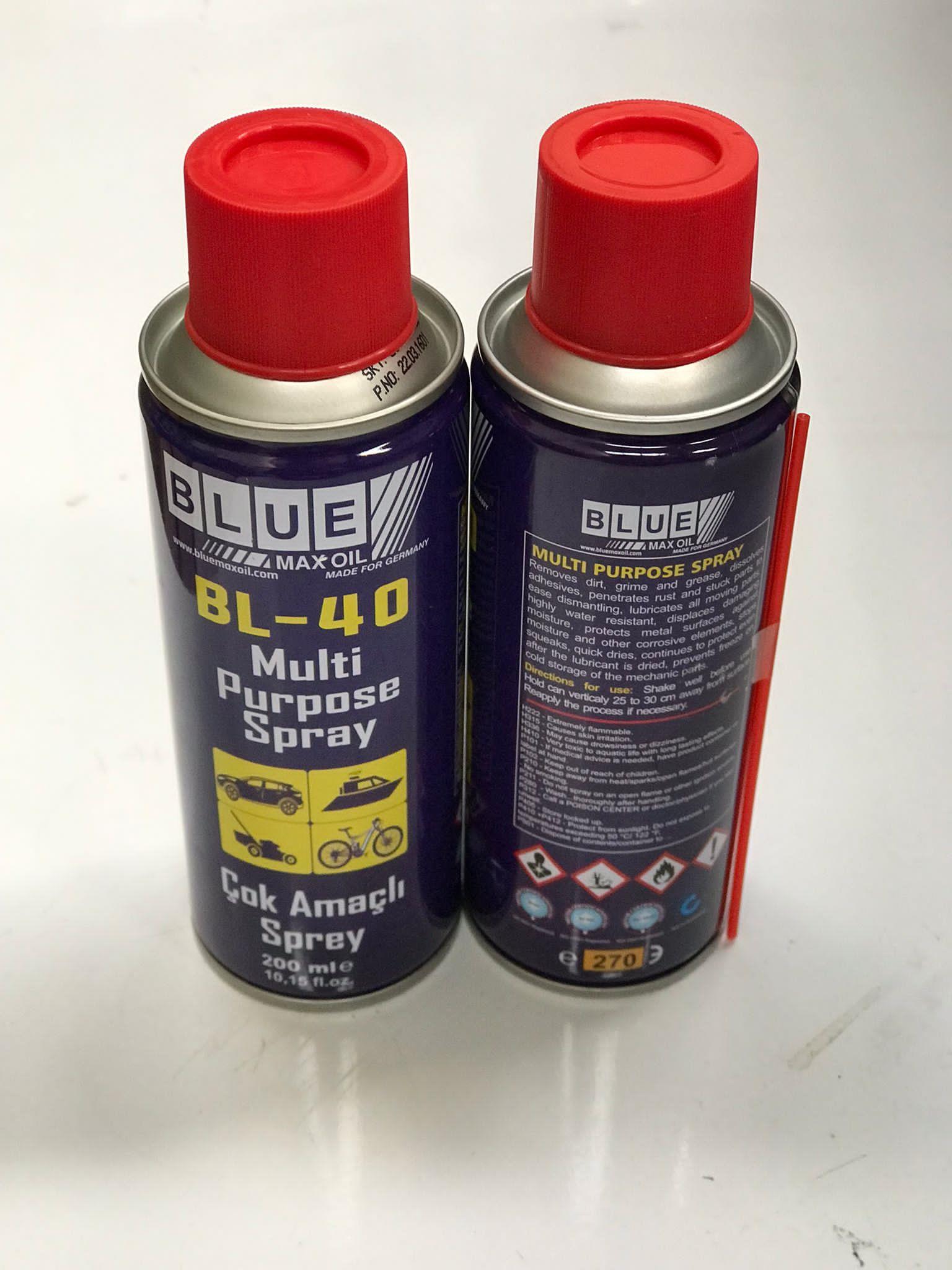 MULTİ YAĞLAYICI COK AMACLI BAKIM SPREYI 200 ML WD40 BL40 VD 40 WD 40 (KOLİSİ 24 ADET)