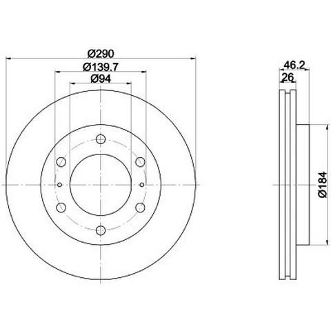 ÖN DİSK AYNASI W123 76-90