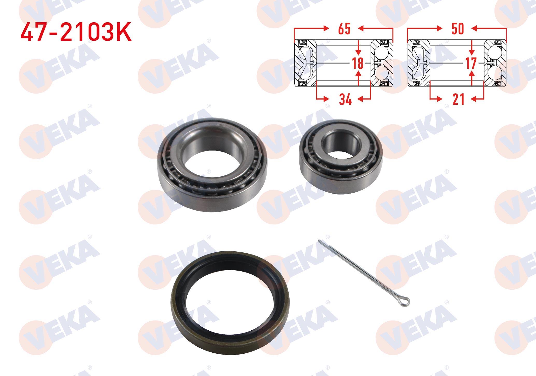 ON TEKERLEK RULMAN KITI SOL-SAG HYUNDAI H100 2.5 D 1993-2004 / MITSUBISHI L 300 2.5 D 1986-2006