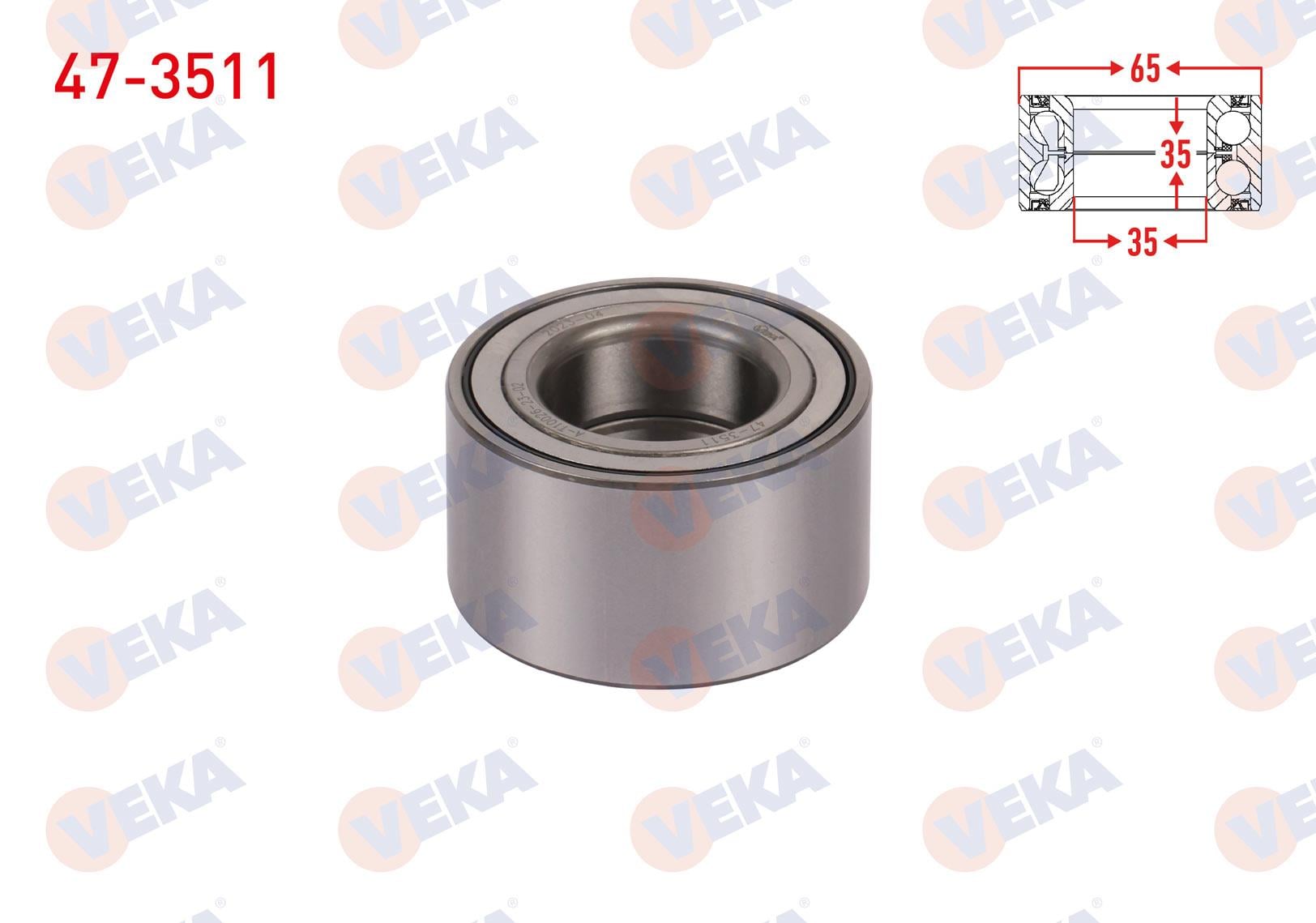 ON TEKERLEK RULMANI SOL-SAG 35X65X35 RENAULT R9 1.4 - 1.6 1985-2000 / R11 1.4 - 1.6 - 1.7 1983-1995 / CLIO I 1.4 1990-1998 / DACIA SOLENZA 1.4i 2003-