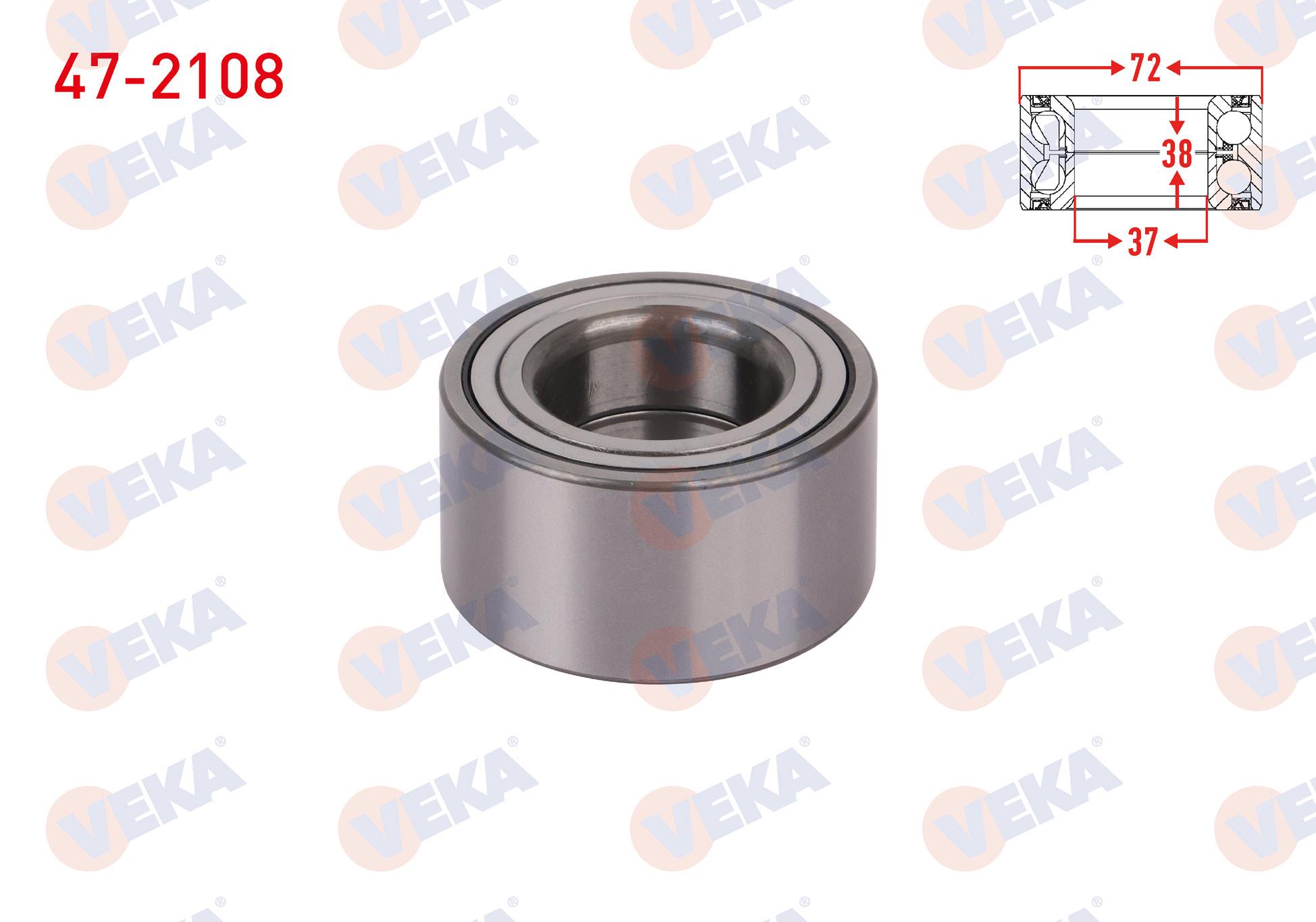ON TEKERLEK RULMANI SOL-SAG 38X72X37 HYUNDAI I20 1.2 - 1.4 - 1.4 CRDI 2015- / ACCENT BLUE 1.4 CVVT - 1.6 CRDI 2012-