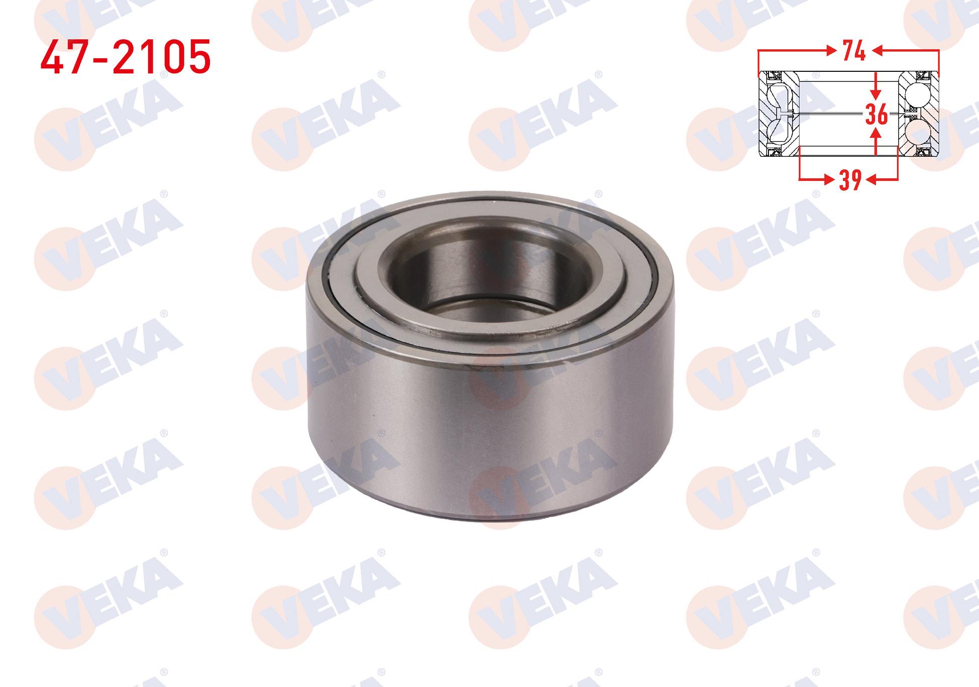 ON TEKERLEK RULMANI SOL-SAG 39X74X36/34 HYUNDAI ELANTRA 1.6i - 1.8i - 2.0 - 2.0 CRDI 2001-2007/ MATRIX 1.5 CRDI -1.6 2001-2010/ KIA CERATO 1.6 CRDI - 1.6 2004-2012