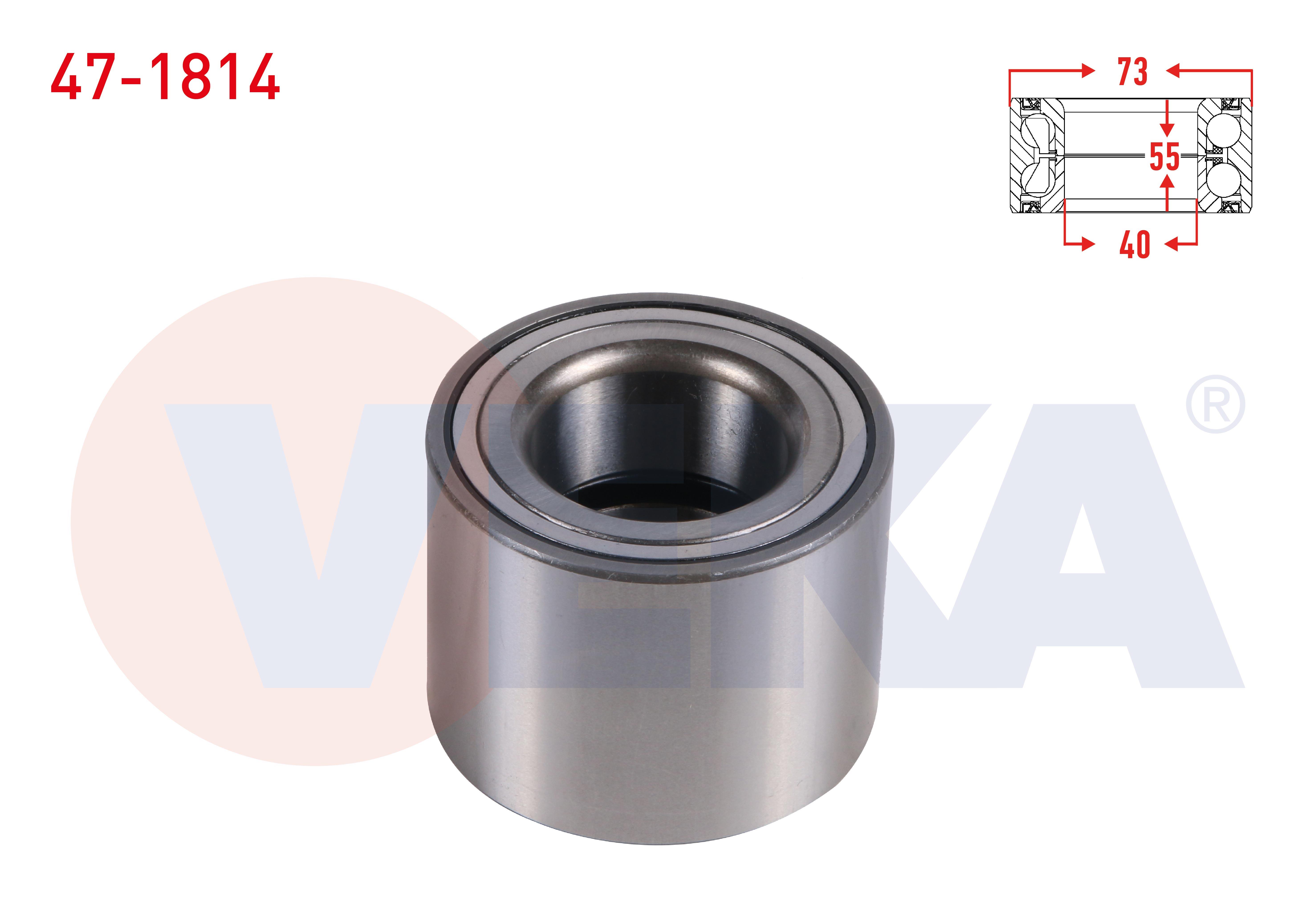 ON TEKERLEK RULMANI SOL-SAG 40X73X55 IVECO DAILY III 2.8 D 1999-2006 / DAILY IV 2.8 D 2006-2011 / DAILY V 2.3D 2011-2014 / DAILY VI 2.3 D 2014- /