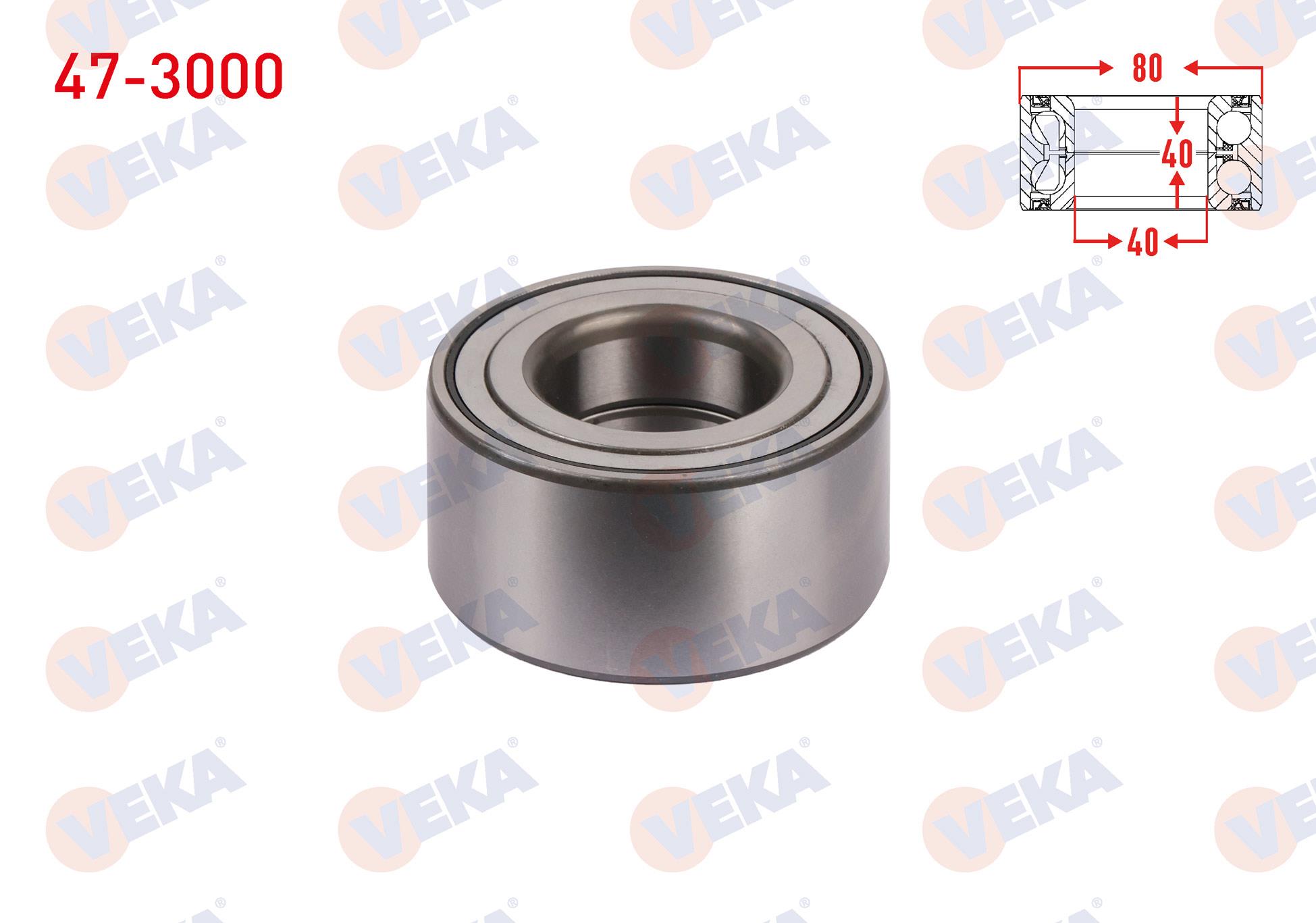 ON TEKERLEK RULMANI SOL-SAG 40X80X40 MITSUBISHI LANCER 1.6 2003-2008/ LANCER VII 1.3 2003-2007/ OUTLANDER I 2.0 - 2.4 2001-2006