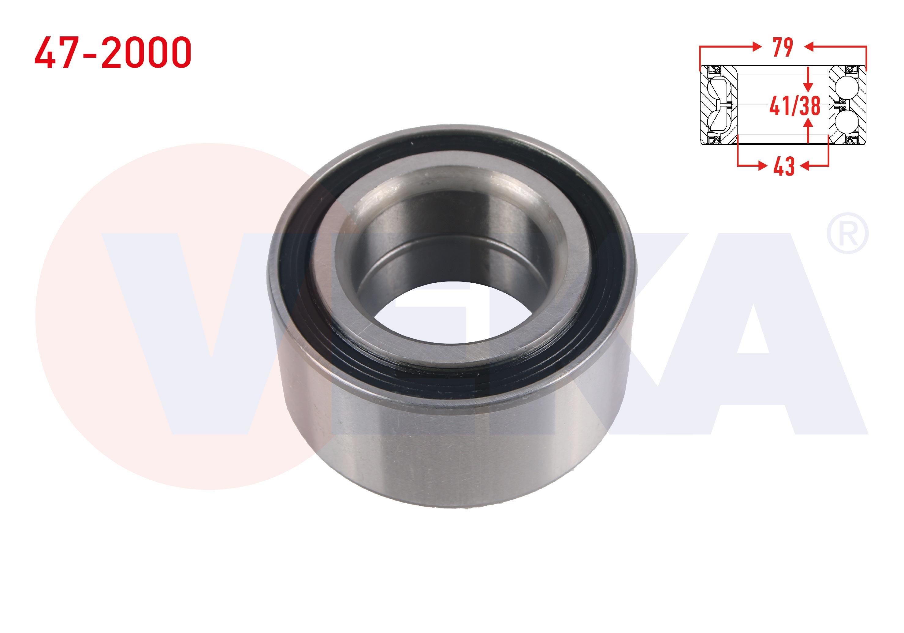 ON TEKERLEK RULMANI SOL-SAG 43X79X41/38 HONDA CIVIC V 1.6i 1992-1995 / CIVIC VI 1.4i - 1.5i - 1.6i 1995-2001 / CIVIC VII 1.4 - 1.6i 2000-2006 / HR-V 1.6 1999-