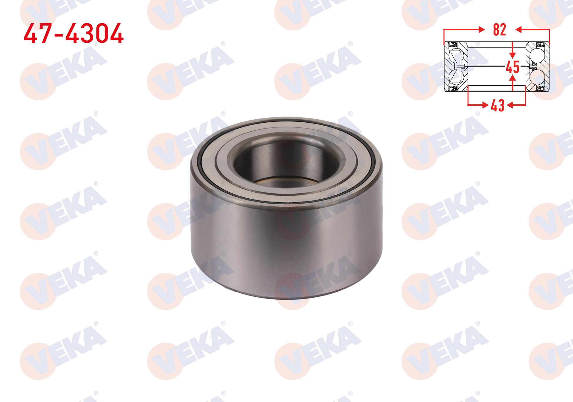 ON TEKERLEK RULMANI SOL-SAG 43X82X45 TOYOTA RAV 4 II 2.0 VVT-I 2000-2006