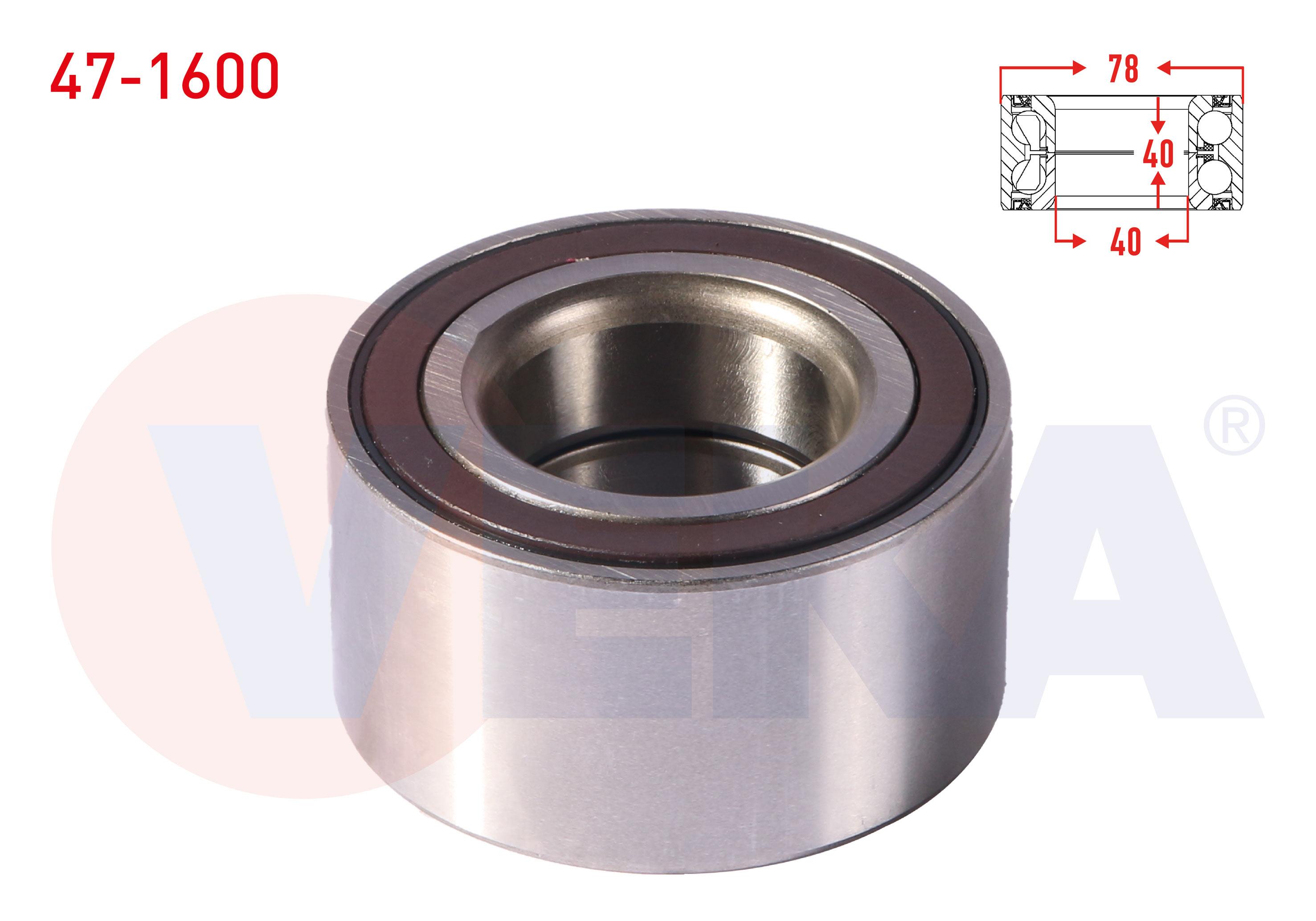 ON TEKERLEK RULMANI SOL-SAG ABS OKUYUCULU 40X78X40 CHEVROLET AVEO 1.2 16v -1.4 16v - 1.3 D 2011-2014/ TRAX 1.4 - 1.6 2012-2014/ OPEL MERIVA B 1.3 CDTI - 1.4 16v - 17 CDTI/ MOKKA 1.4 - 16 2012-