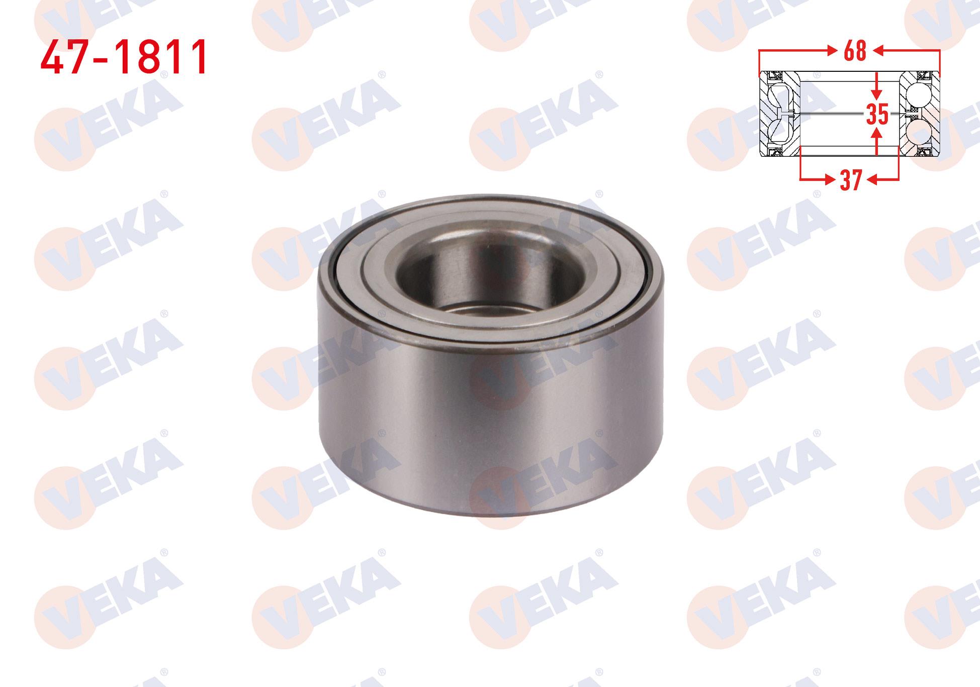 ON TEKERLEK RULMANI SOL-SAG ABS OKUYUCULU 35X68X37 FIAT PALIO 1.2 1996-2005/ ALBEA 1.2 - 1.6  1996-2003/  ALBEA 1.2i - 1.6i 2003-2007/ FIAT ALBEA 1.2 - 1.6 2007-