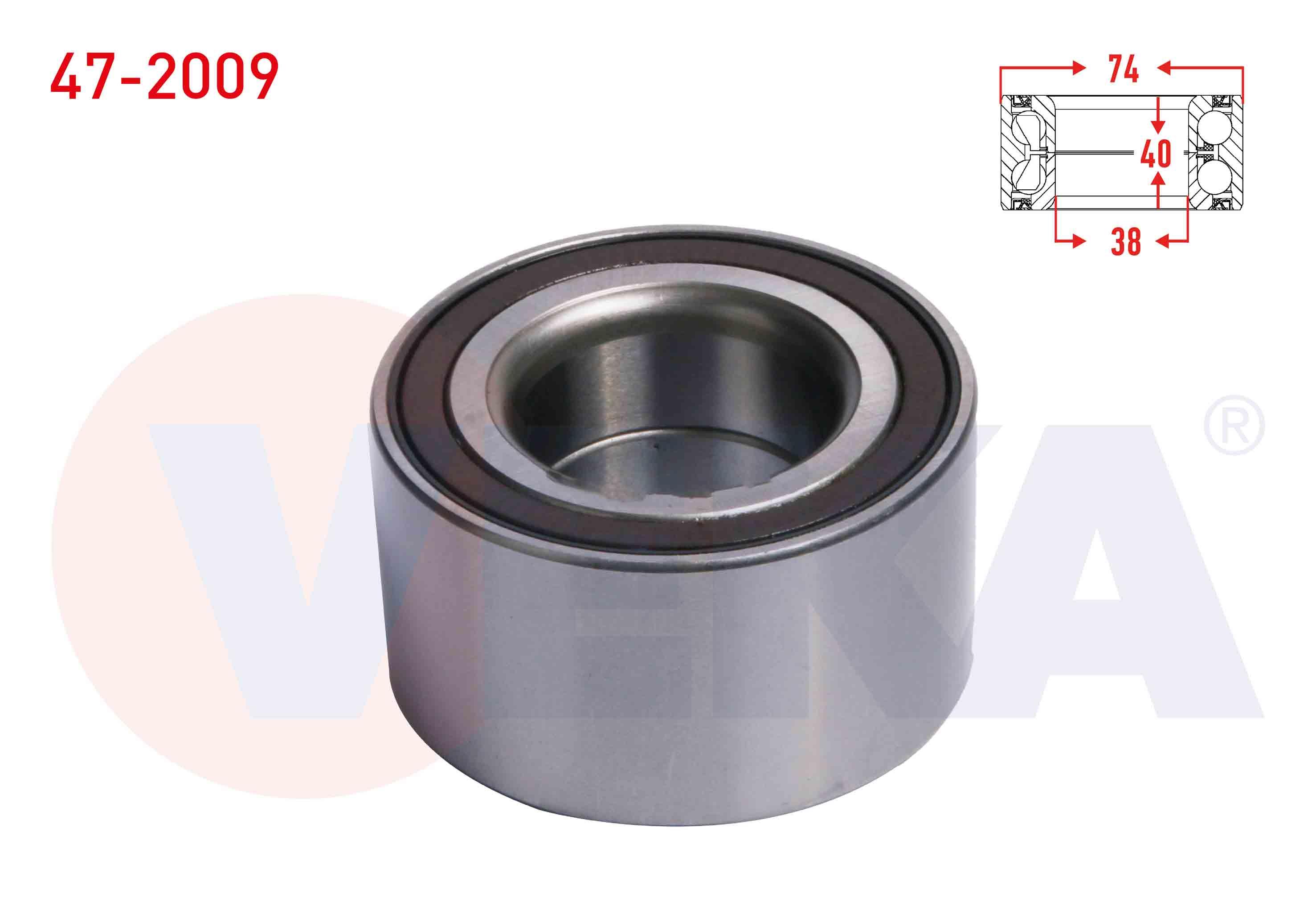 ON TEKERLEK RULMANI SOL-SAG ABS OKUYUCULU 38X74X40 HONDA JAZZ III 1.4i 2008-2012 / JAZZ IV 1.3 2016- / CITY 1.4 I-VTEC 2009-2012 / CR-V II 2.0i 2002-2006