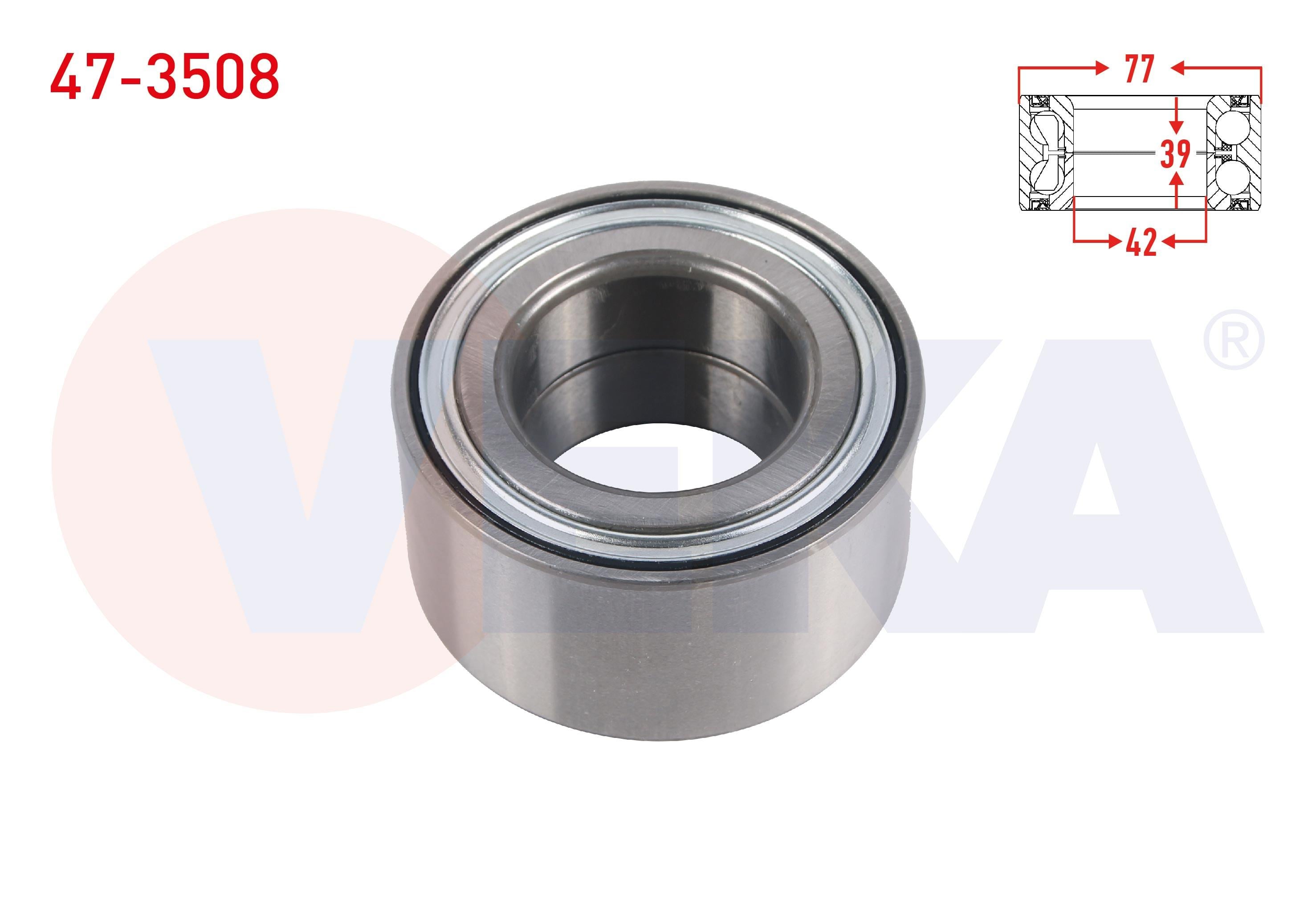 ON TEKERLEK RULMANI SOL-SAG ABSLI 42X77X39 RENAULT CLIO III 1.5 DCI-1.6i 16v 05-12 / MEGANE II 1.5 DCI 02-08 / SCENIC II 1.5 DCI-1.6i 16v 03-09/ DACIA