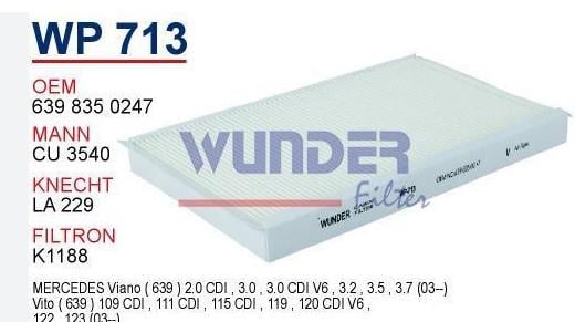 POLEN KLİMA FİLTRESİ 639 VITO 639 03-13 MAN-CU 3540