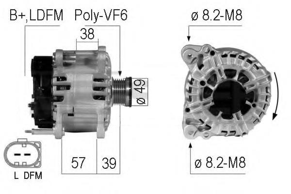 ŞARJ DİNAMOSU 140A   1.4TSİ