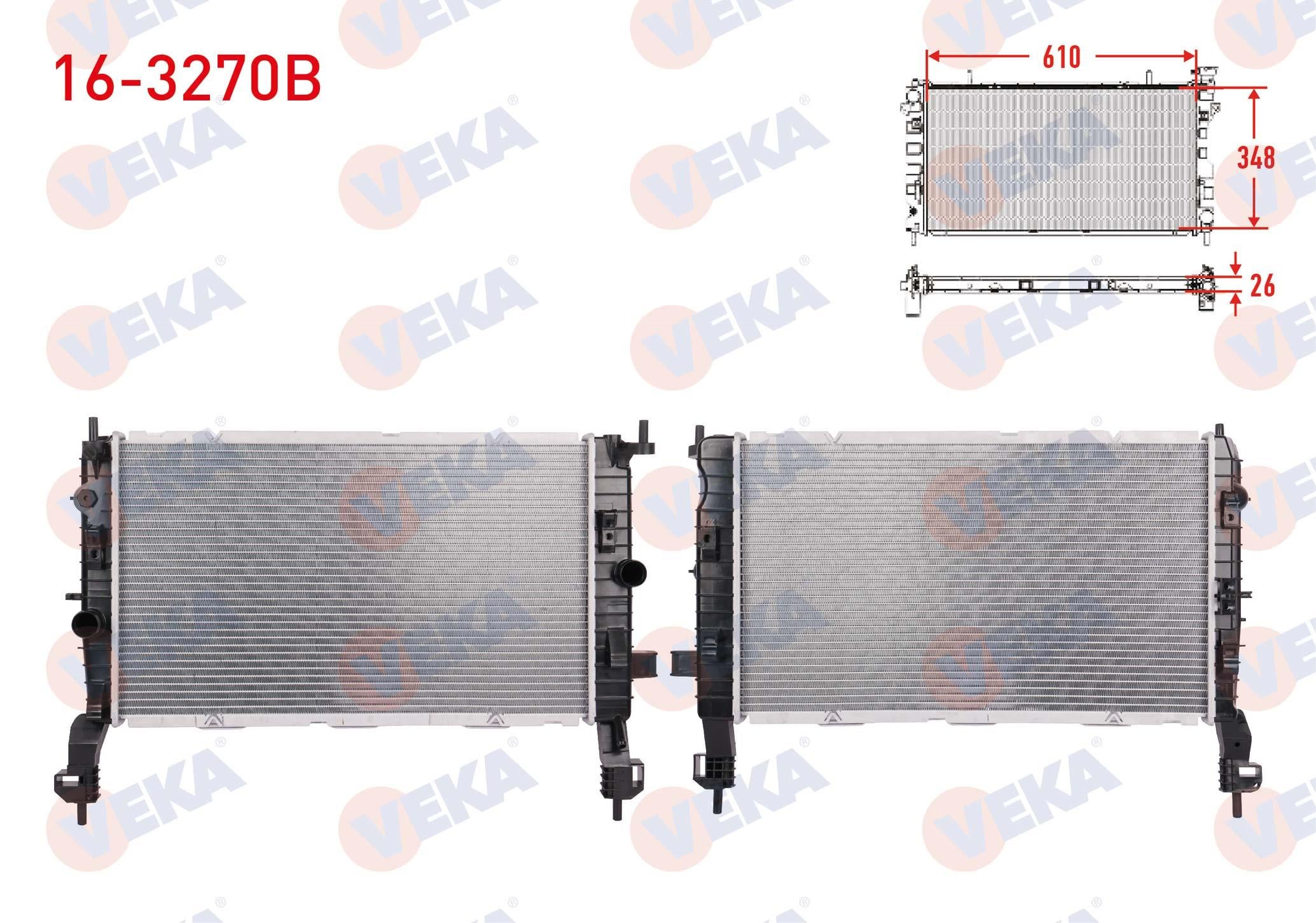 SU RADYATORU BRAZING MUSURLU OPEL MERIVA A 1.6i 16v EASYTRONIC A-T/M-T AC+/- 2003-2010