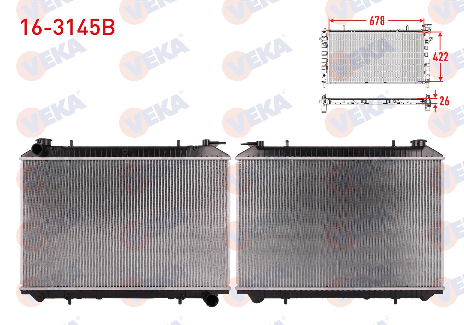 SU RADYATORU BRAZING NISSAN VANETTE CARGO (HC23) 2.3D M-T AC+/- 1996-