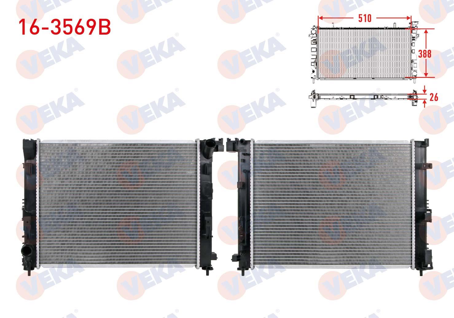 SU RADYATORU BRAZING RENAULT CLIO V, 5.5, CAPTUR II 1.0 SCe - 1.0 TCe - 1.3 TCe 2019-2024 / NISSAN MICRA V, JUKE 1.0 DIG-T 2018-