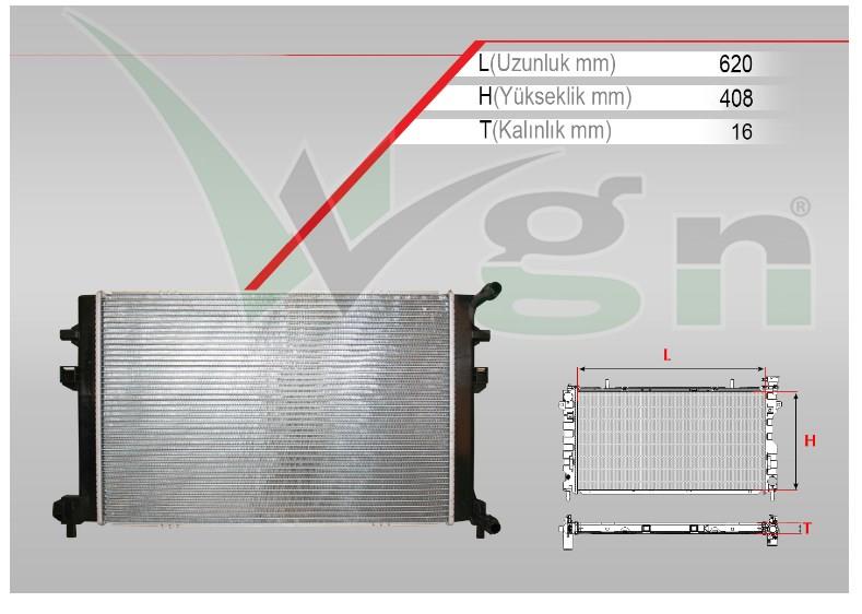 SU RADYATÖRÜ KLIPSLI (YARDIMCI RADYATÖR) BRAZING GOLF 7 1.6 TDI A-T/M-T 2012- 5Q0121251EJ 5Q0121251GF 5Q0121251HS