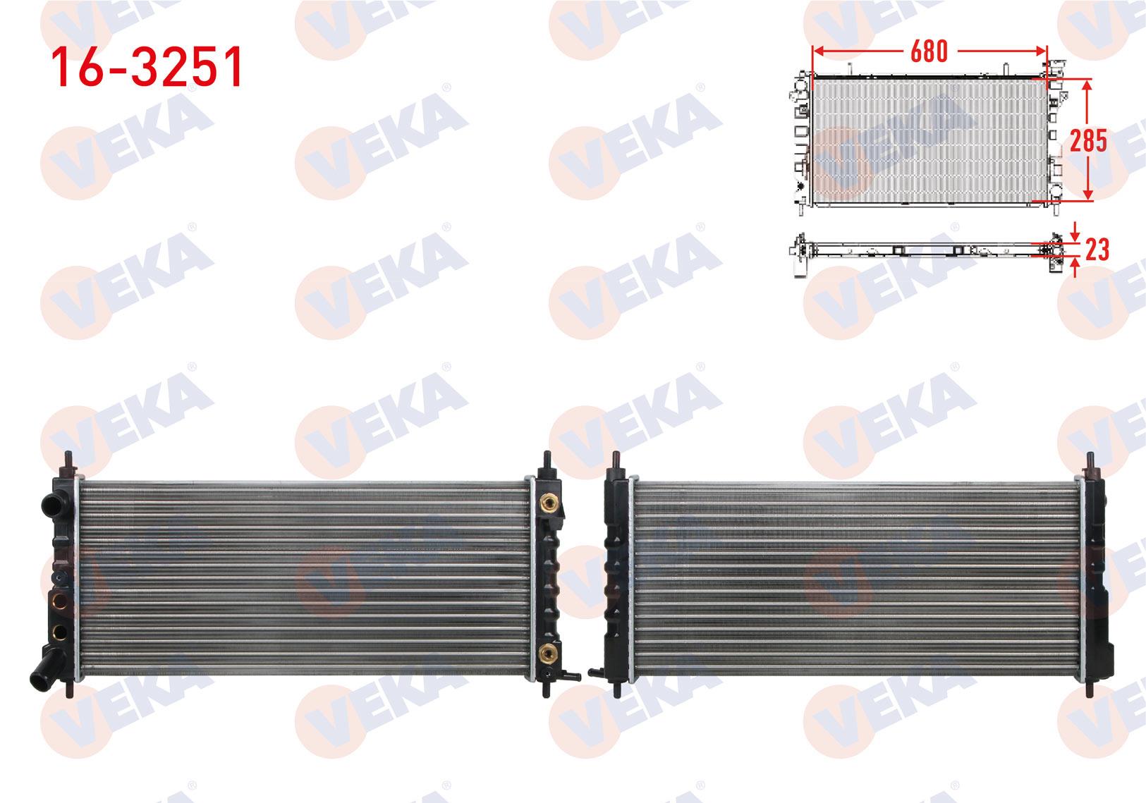SU RADYATORU MEKANIK OPEL CORSA B 1.2i A-T AC+/- ZINCIRLI TIP 1993-2000