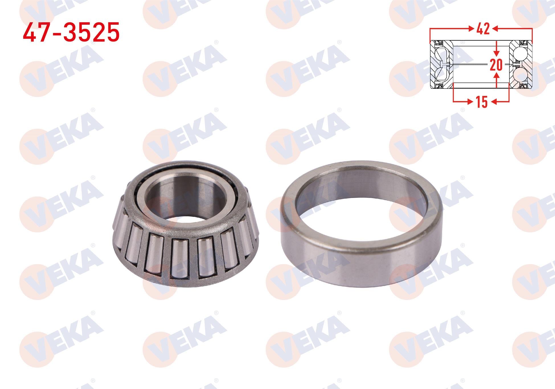TEKER RULMAN KONIK UNIVERSAL 42X20X15