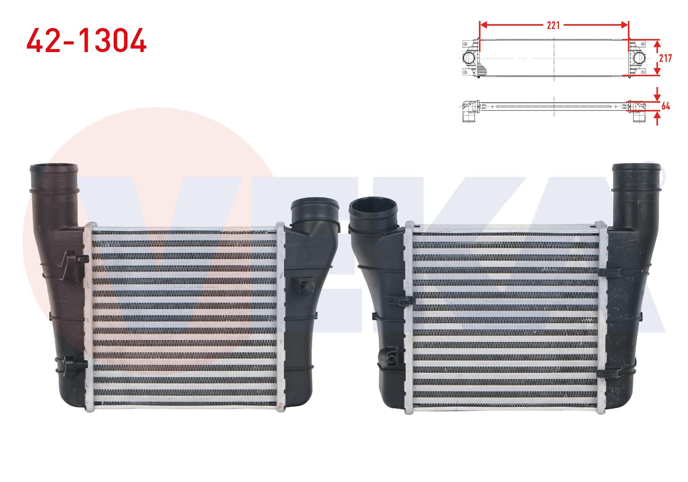 TURBO RADYATORU (INTERCOOLER) AUDI A4 1.9 TDI M-T - 2.0 TDI 2004-2008/ A6 1.9 TDI 1997-2004