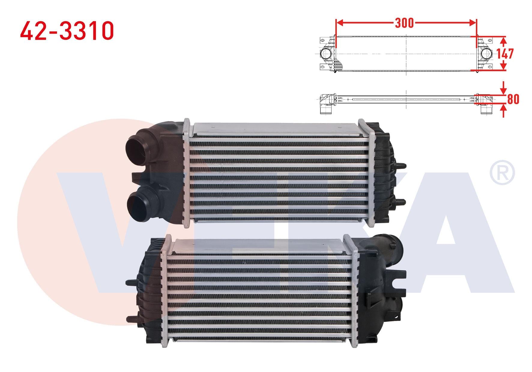 TURBO RADYATORU (INTERCOOLER) CITROEN BERLINGO / BERLINGO FIRST MPV 1.6 HDI 75 75 hp 2005-2011