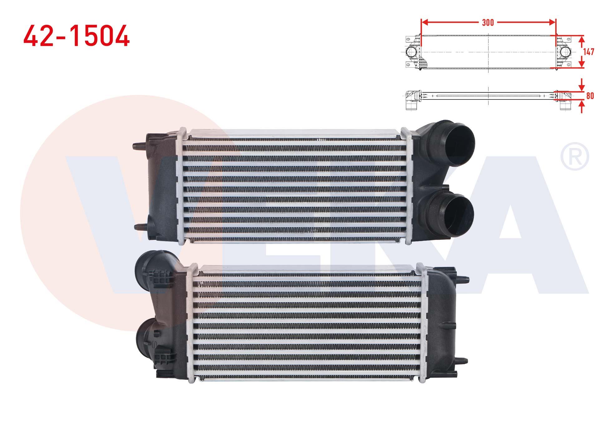 TURBO RADYATORU (INTERCOOLER) CITROEN C4 1.6 - 1.6 THP 2004-/ DS4 - DS5 1.6 THP 2011-/ PEUGEOT 3008 1.6 THP 2009-/ 308 1.6 THP 2007-2013