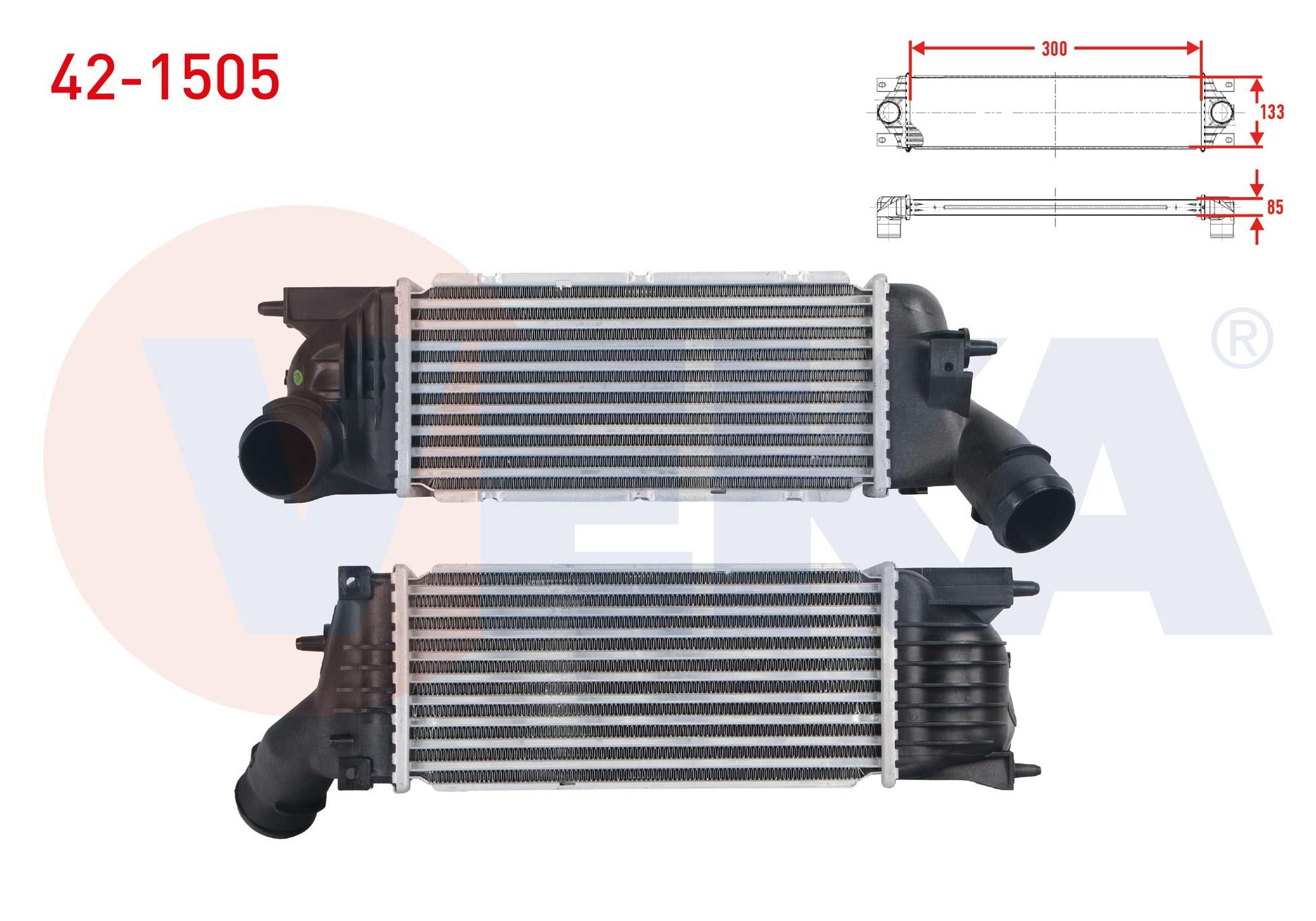 TURBO RADYATORU (INTERCOOLER) CITROEN C5 II 1.6 HDI - 2.0 HDI 2004-2008/ PEUGEOT 407 1.6 HDI - 2.0 HDI 2004-2011