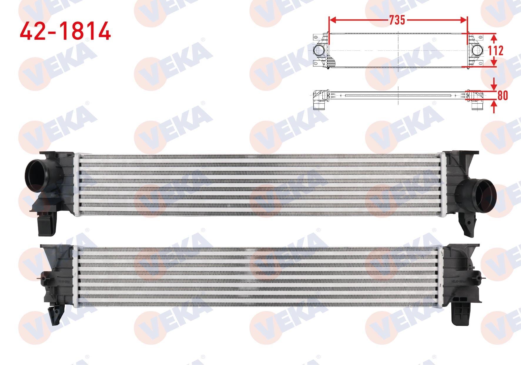 TURBO RADYATORU (INTERCOOLER) CITROEN JUMPER III 2.2 HDI EURO 5 2011-2015 / PEUGEOT BOXER III 2.2 HDI EURO 5 2011-2015- / FIAT DUCATO 2.3 JTD EURO 5 2011-2015-