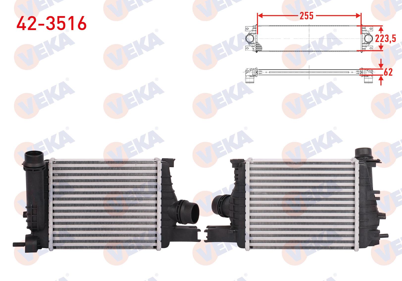 TURBO RADYATORU (INTERCOOLER) CLIO IV (BH) / CAPTUR I (J5-H5) 1.5 dCi 90-110 HP 2012-2015-