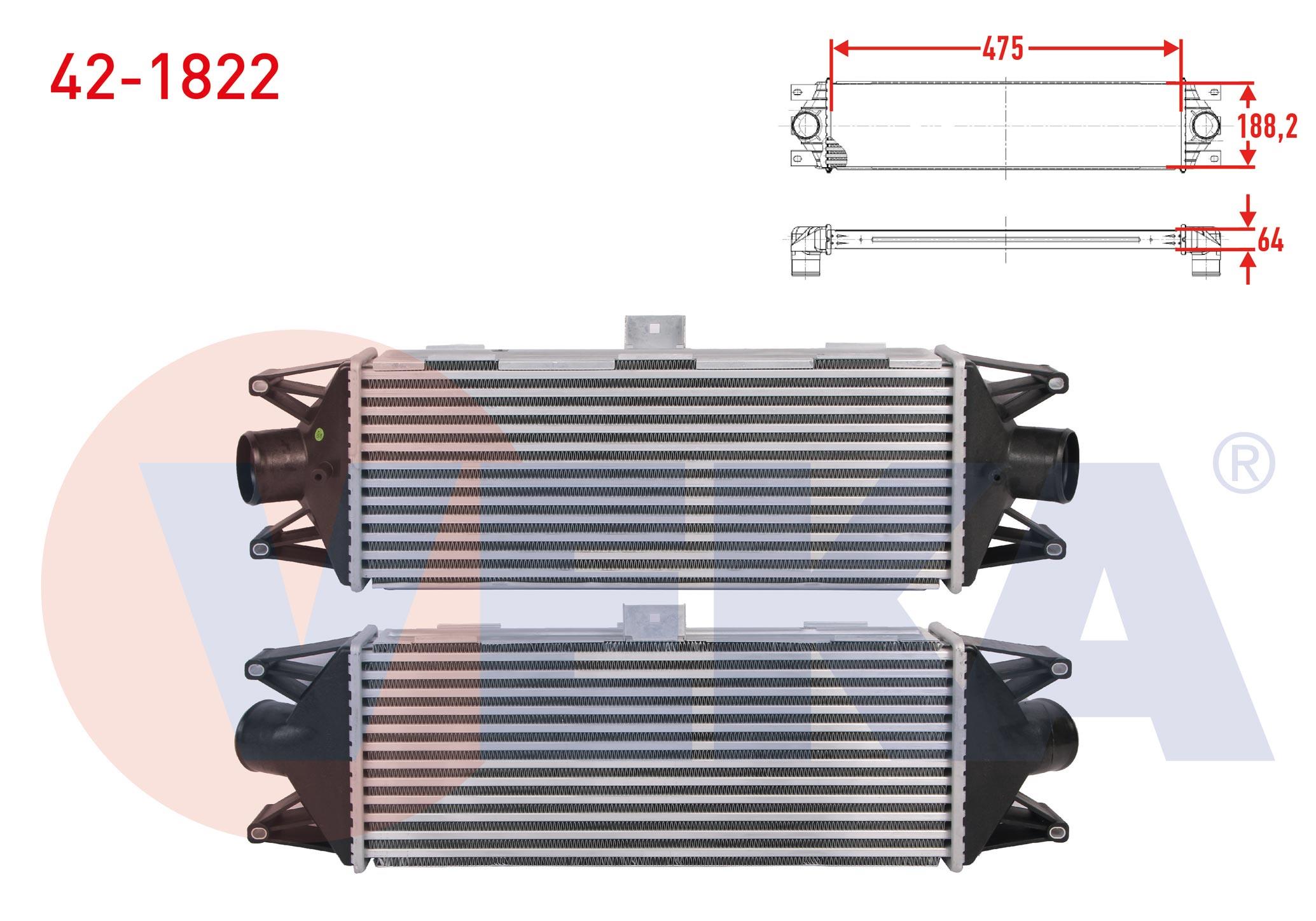 TURBO RADYATORU (INTERCOOLER) IVECO DAILY III MINIBUS/OTOBUS 35 S 12, 35 C 12, 40 C 12 116 hp 2003-2006
