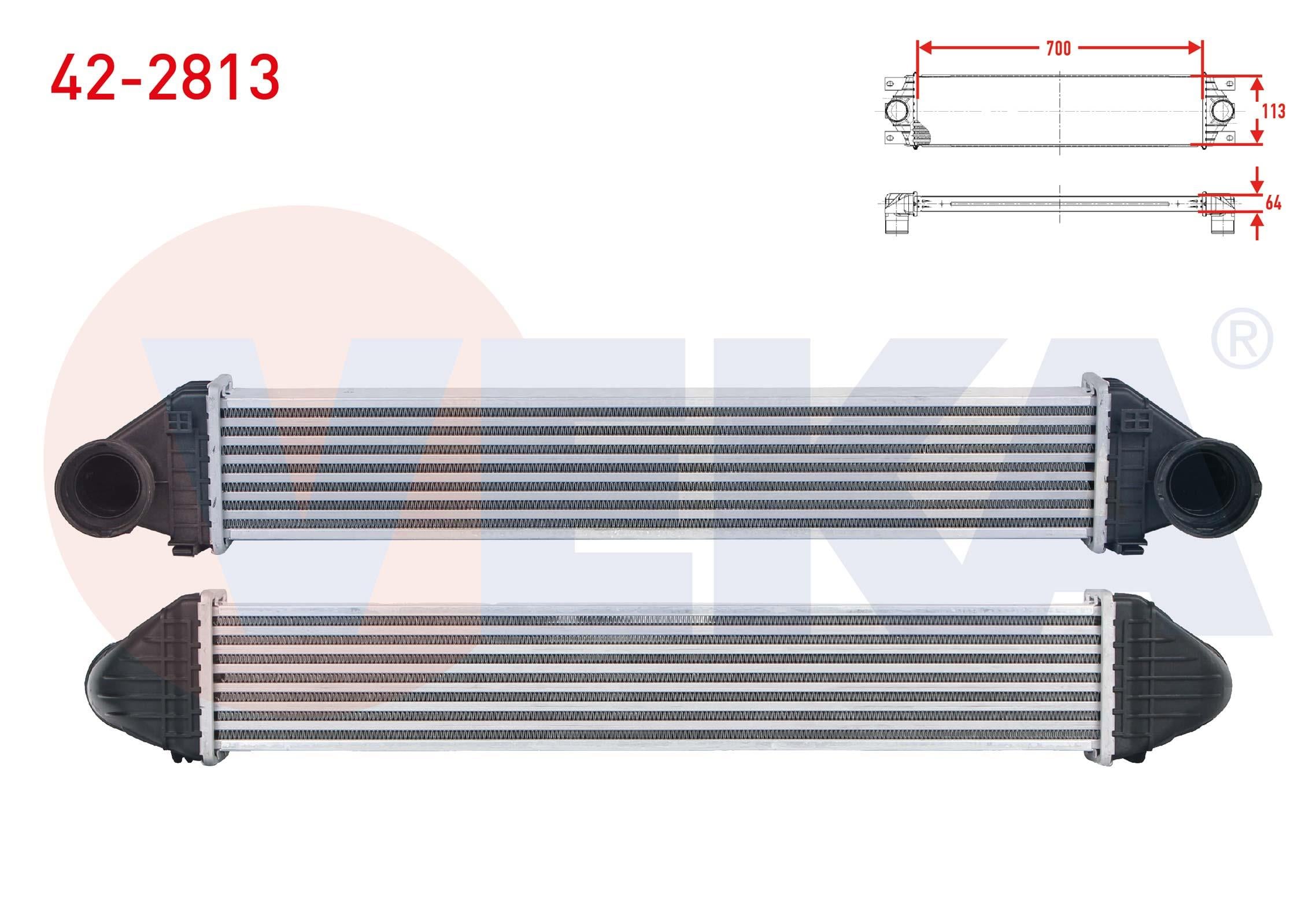 TURBO RADYATORU (INTERCOOLER) MERCEDES A SERISI (W169) A 160 - A 160 CDI - A 180 - A 180 CDI 2004-2012/ B SERISI (W245) B 160 - B 180 - B 180 CDI - B 200 2005-2011