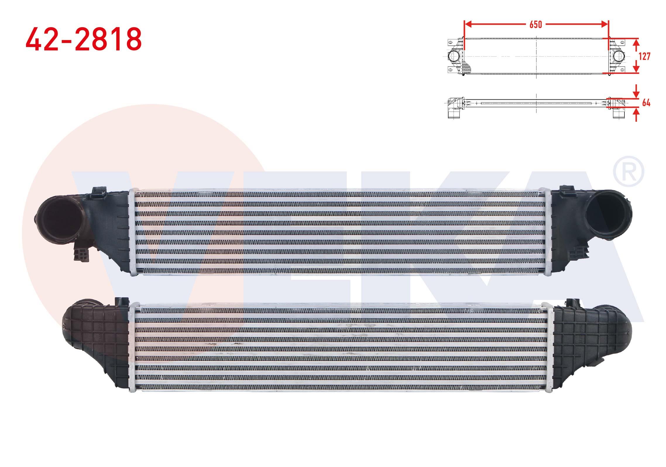 TURBO RADYATORU (INTERCOOLER) MERCEDES C SERISI (W203) C180 - C200 - C200 CDI - C220 CDI - C230 - C270 CDI 2000-2006/ CLC SERISI (CL203) CLC 160 2008-2011/ CLK (C209) 200 - 320 CDI 2002-2009