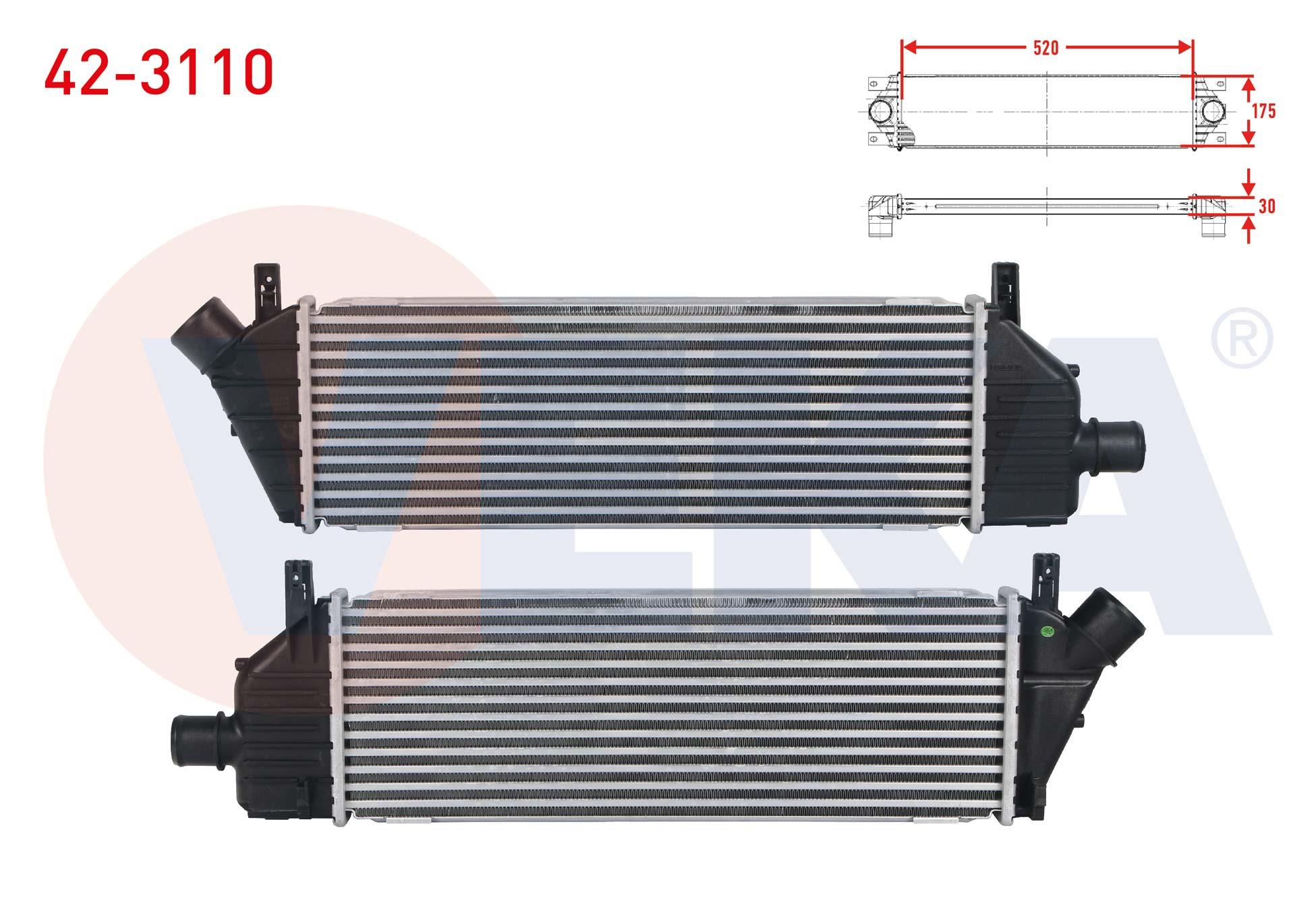 TURBO RADYATORU (INTERCOOLER) NISSAN MICRA (K12) 1.5 DCI 2003-2010