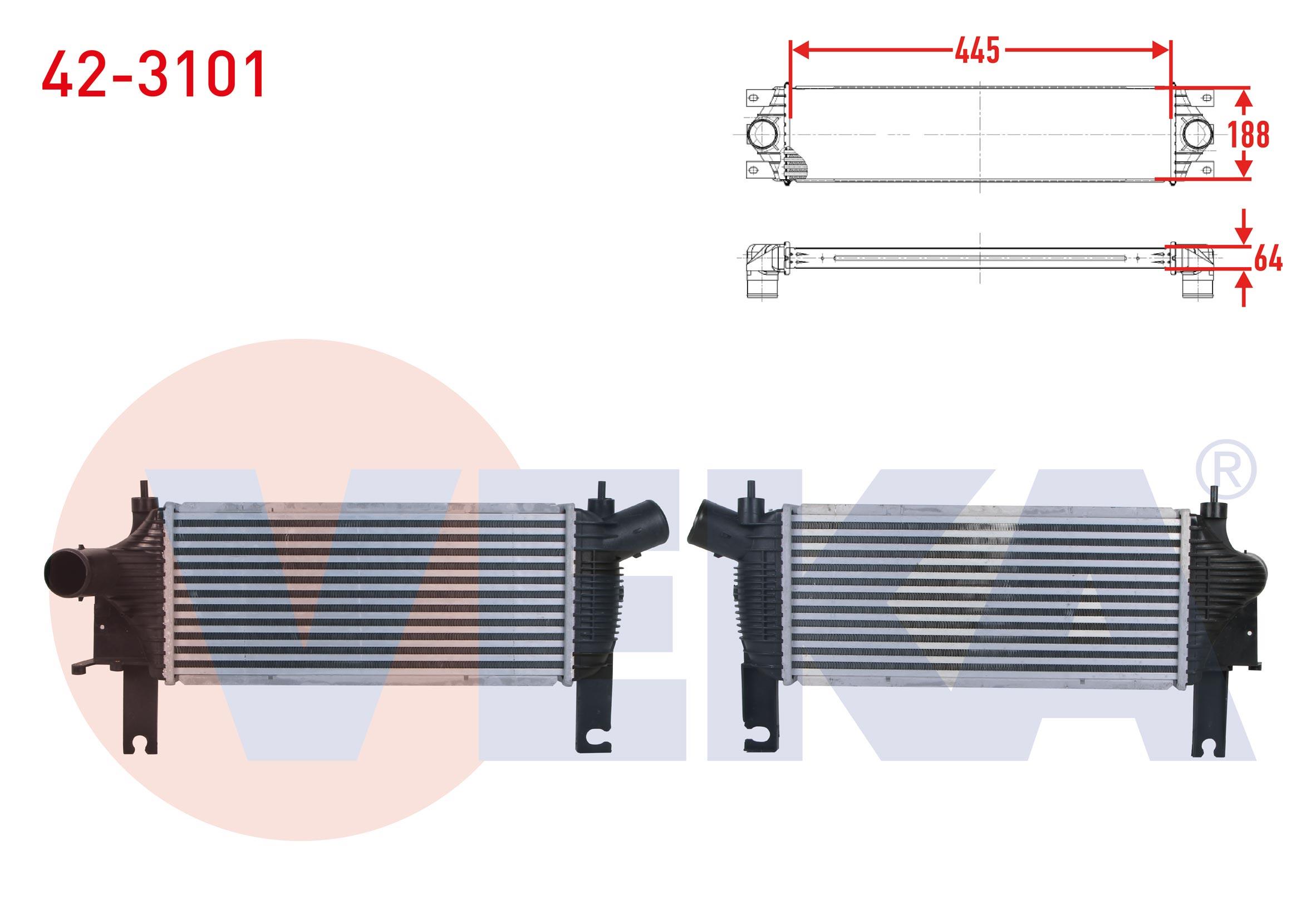 TURBO RADYATORU (INTERCOOLER) NISSAN NAVARA (D40) 2.5 DCI 2005-2015