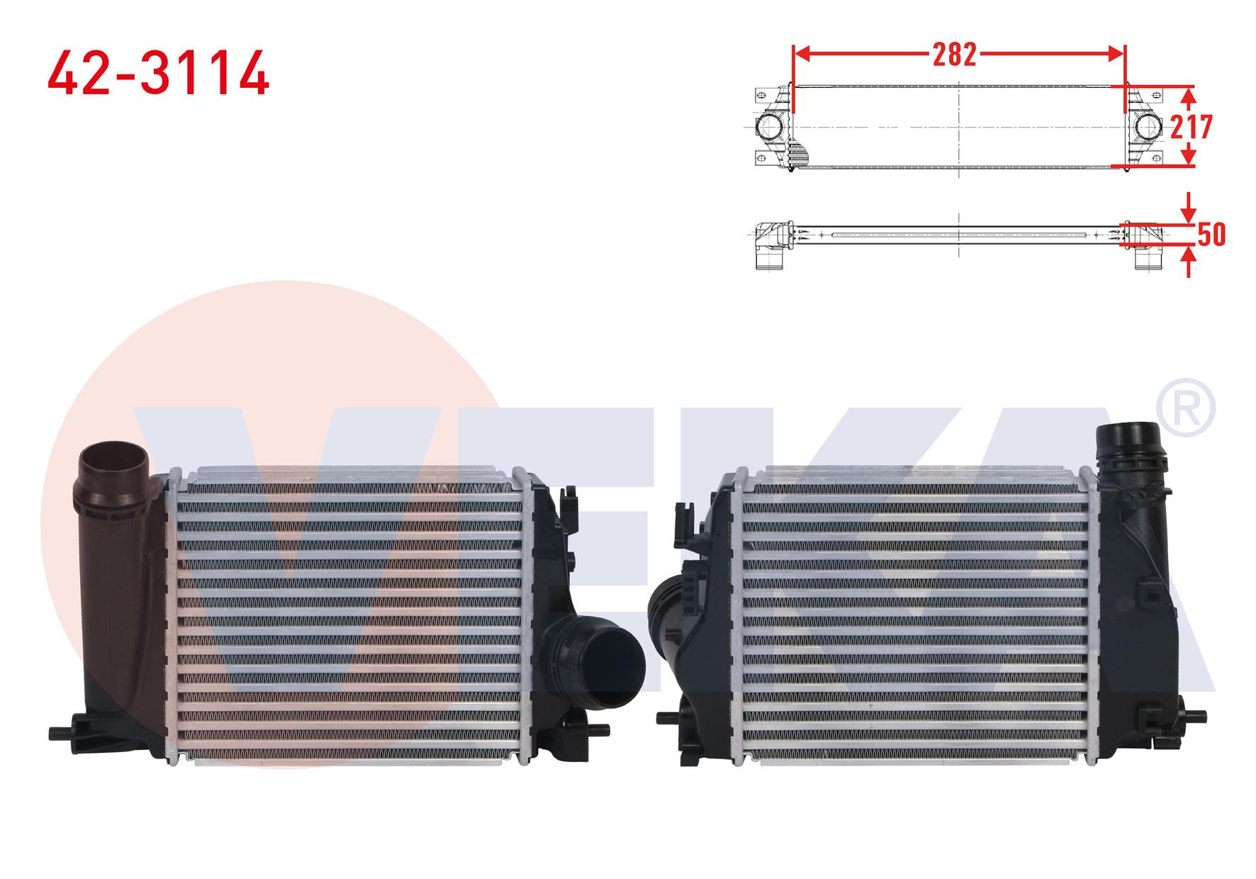TURBO RADYATORU (INTERCOOLER) NISSAN QASHQAI II SUV 1.2 DIG-T 115 hp 2013-