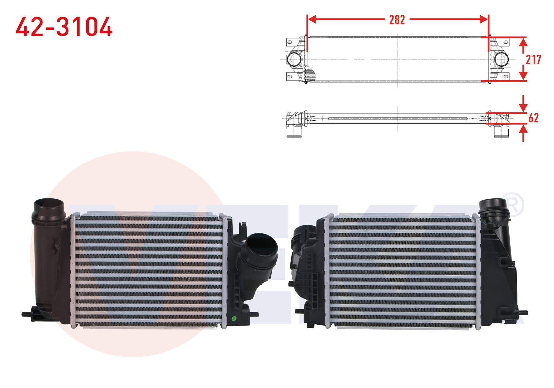 TURBO RADYATORU (INTERCOOLER) NISSAN QASHQAI (J11) 1.6 DCI 2014-