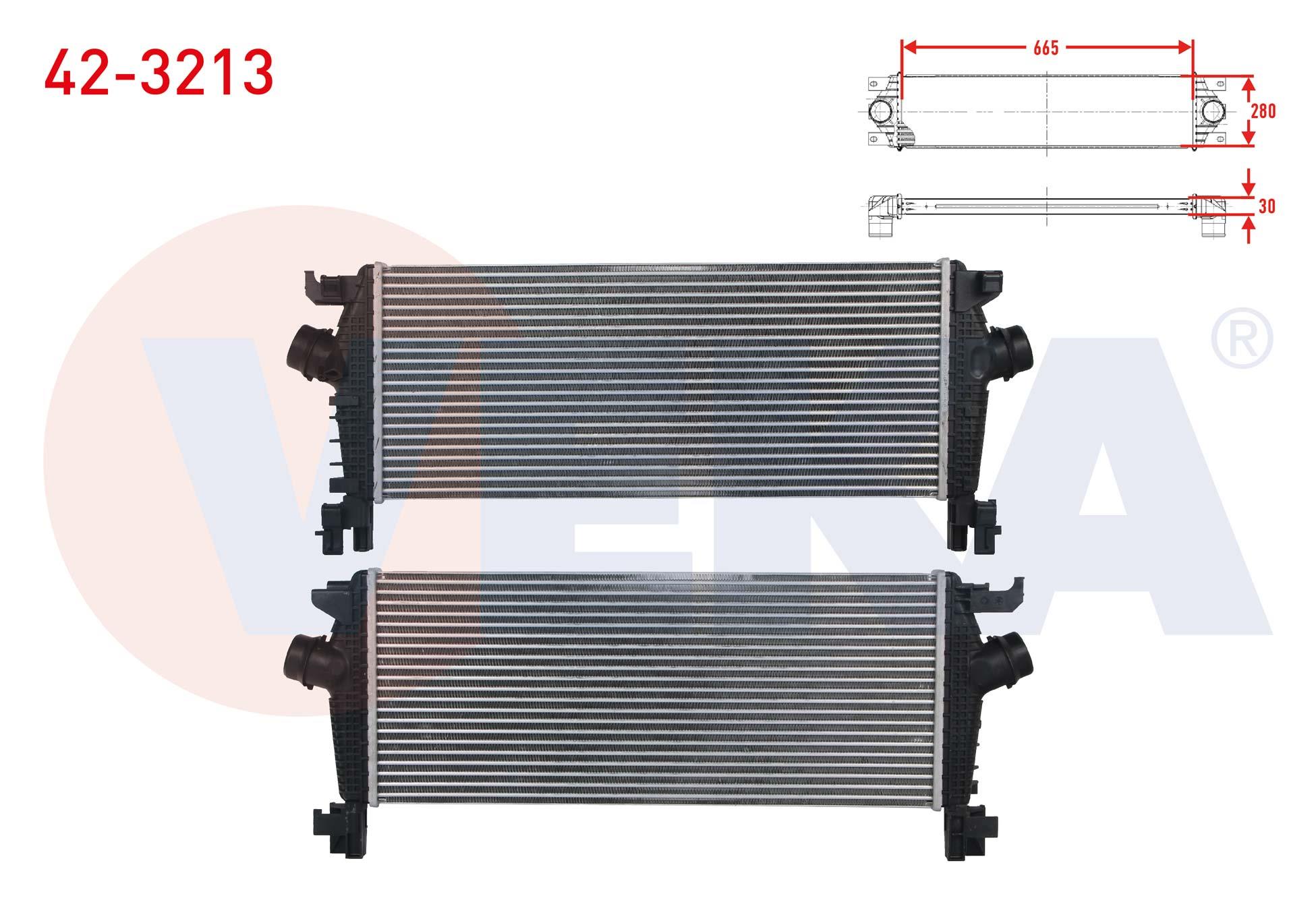 TURBO RADYATORU (INTERCOOLER) OPEL ASTRA J 1.6i A-T 2009-2016/ OPEL INSIGNIA 1.6 - 1.6 T A-T 2008-
