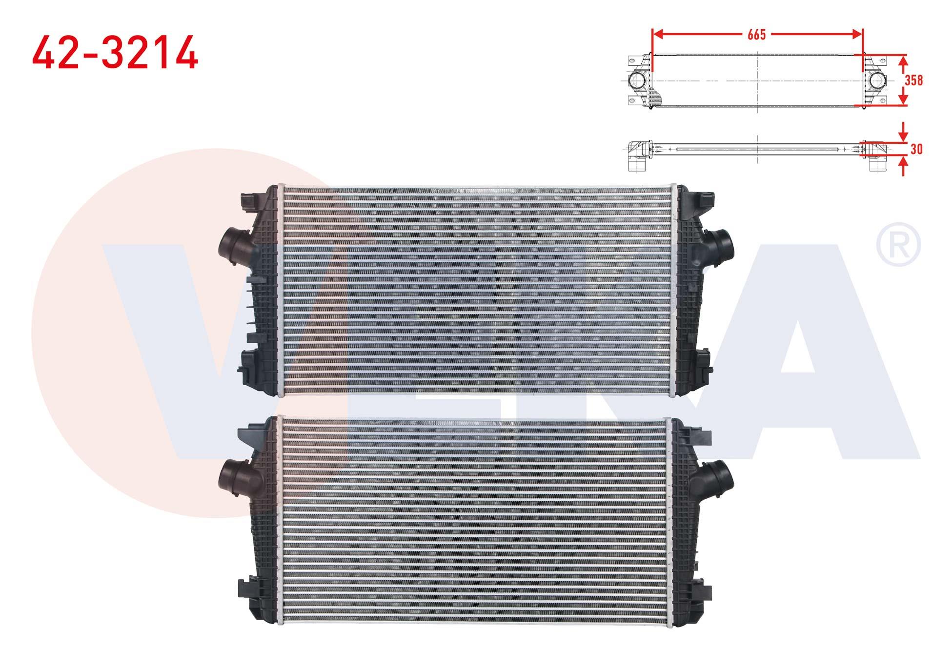 TURBO RADYATORU (INTERCOOLER) OPEL ASTRA J 1.6 CDTI 2009-2016/ OPEL ZAFIRA C 1.6 CDTI 2014-/ CHEVROLET CRUZE 2.0 CDI 2011-2014