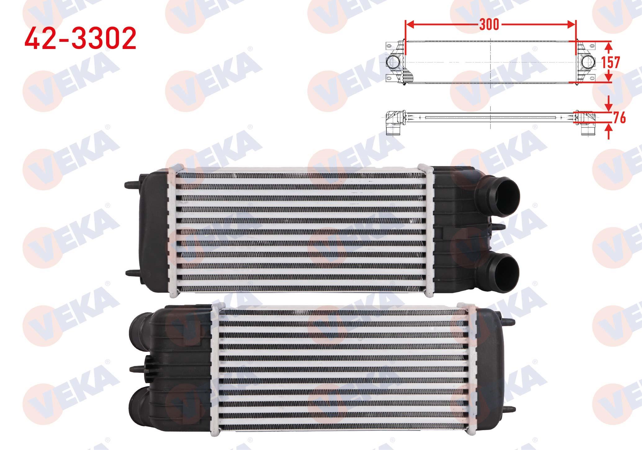 TURBO RADYATORU (INTERCOOLER) PEUGEOT 207 (WA,WC) 1.6 HDI 2006-2012 / CITROEN C3 1.6 HDI 2002-2015
