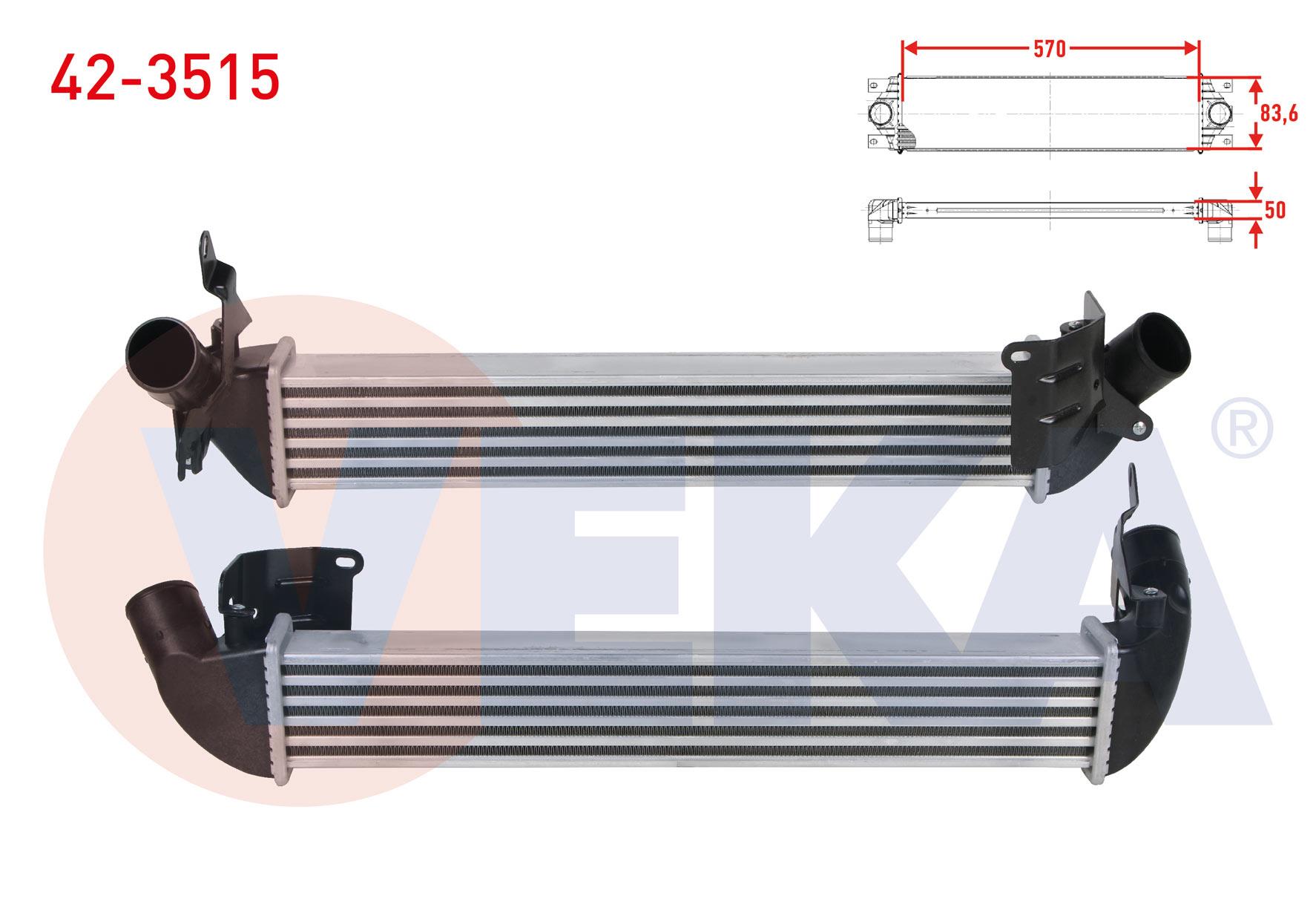 TURBO RADYATORU (INTERCOOLER) RENAULT CLIO II (BB0/1/2,CB0/1/2) 1.5 DCI 1998-2005