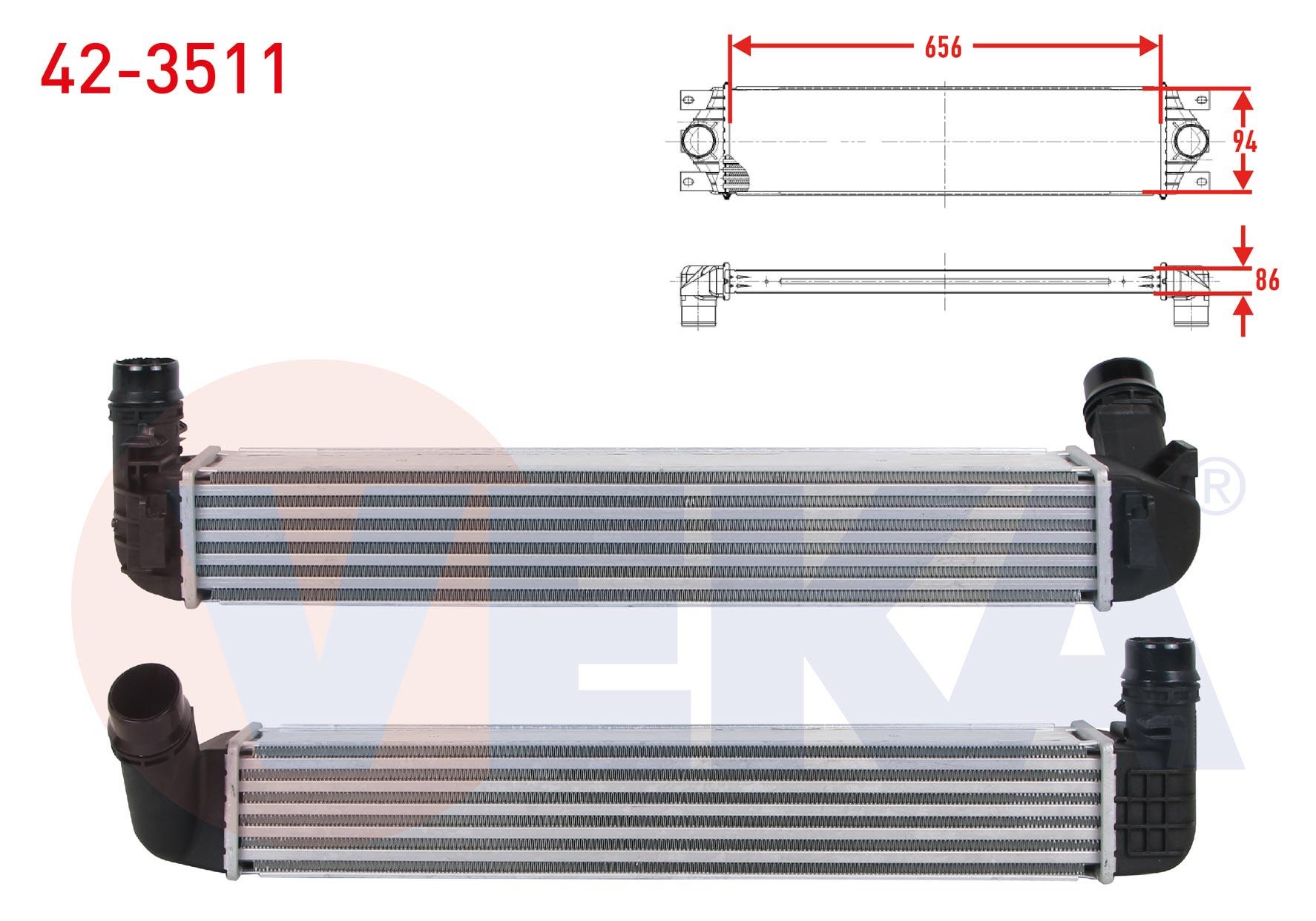 TURBO RADYATORU (INTERCOOLER) RENAULT FLUENCE (L30) 1.5 DCI 2009-