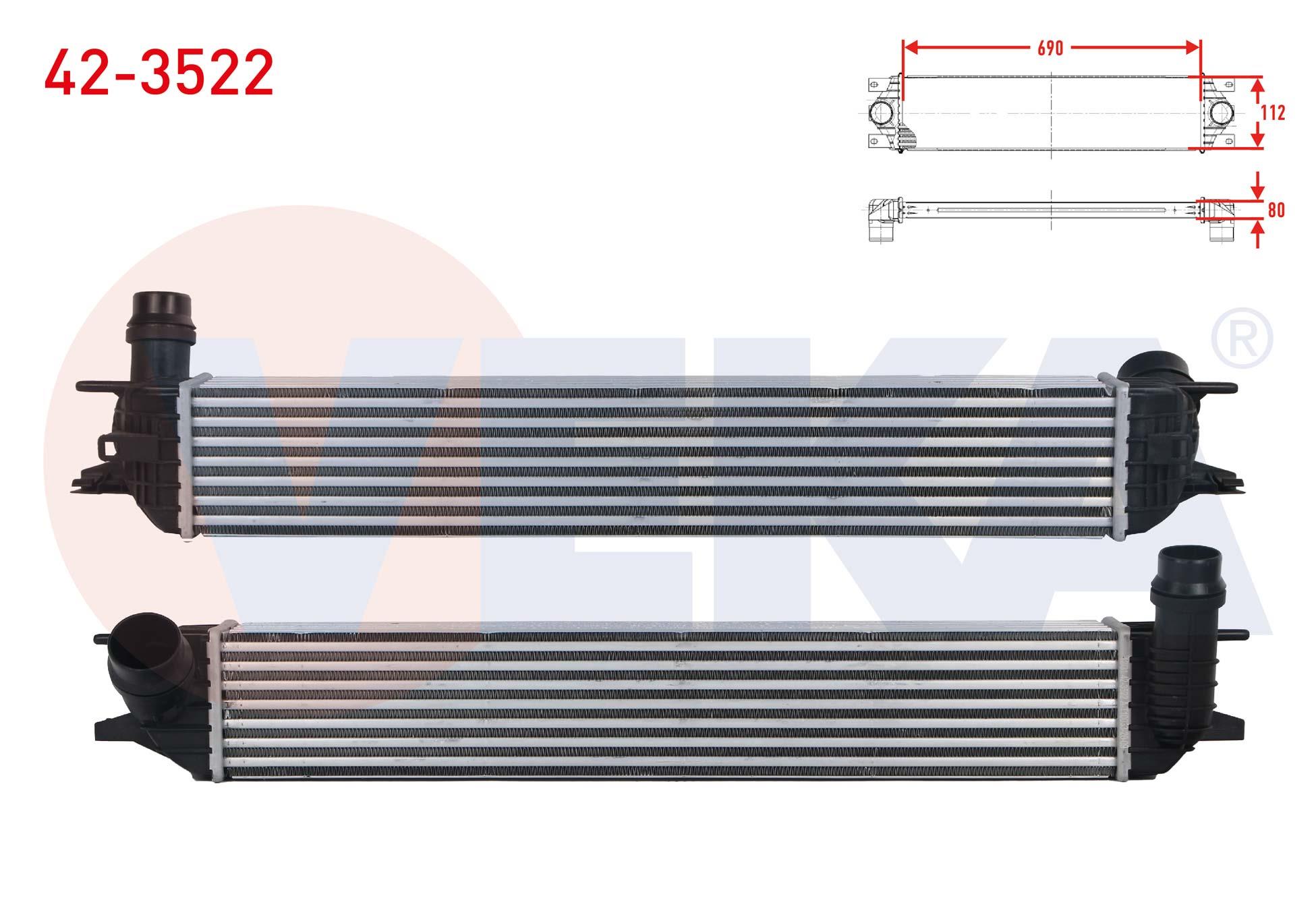 TURBO RADYATORU (INTERCOOLER) RENAULT LAGUNA III GRANDTOUR 1.5 DCI M-T - 2.0 DCI M-T 2007-/ LATITUDE 1.5 DCI 2011-