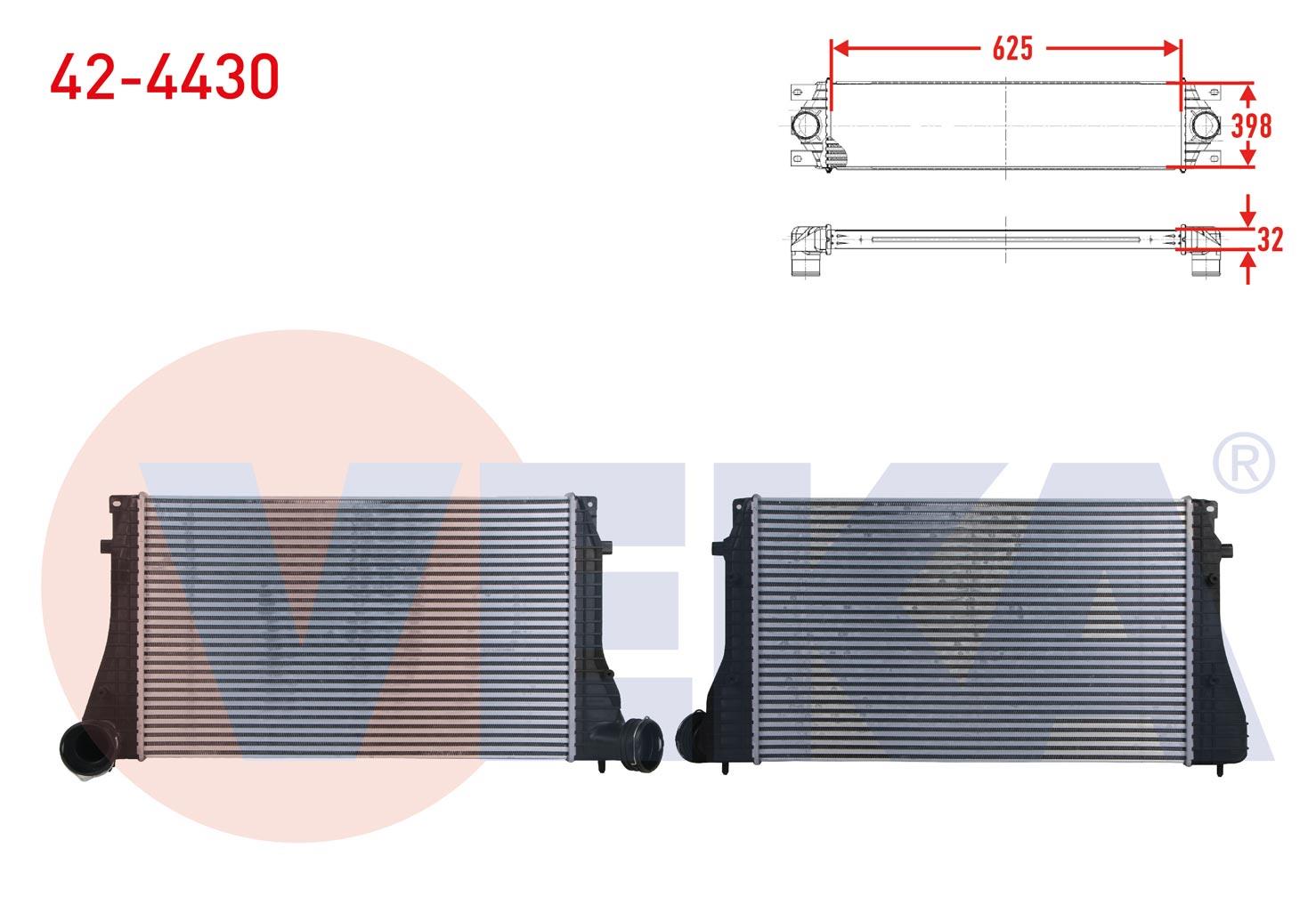 TURBO RADYATORU (INTERCOOLER) SEAT LEON 1.9 TDI 150 hp 1999-2006